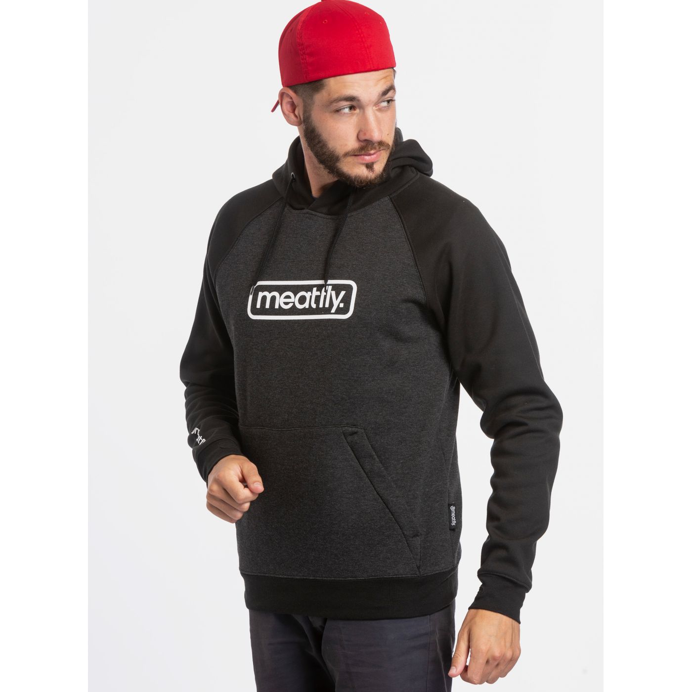 Dark Grey Men's Meatfly Gravel Sweatshirt