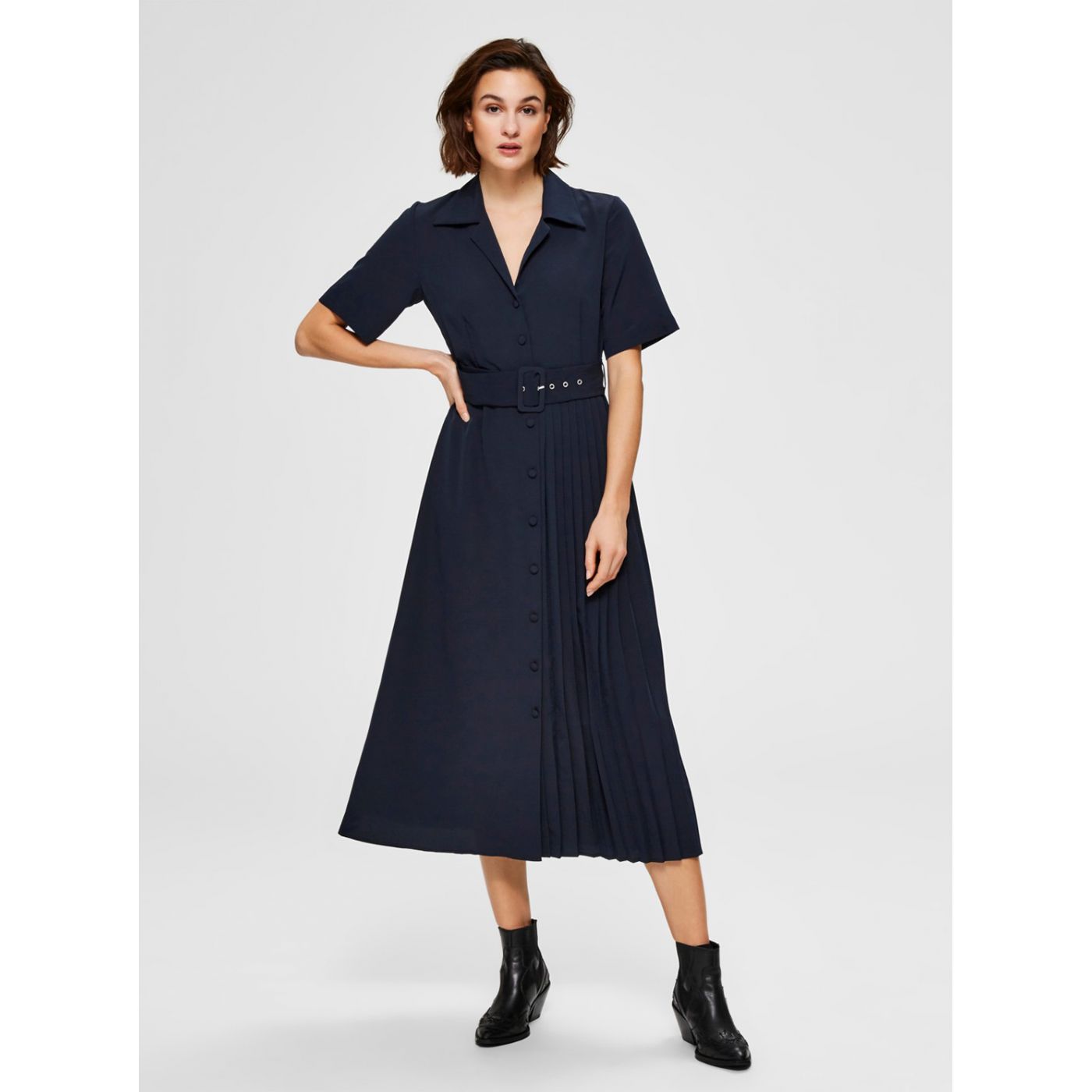 Dark Blue Shirt Midid44