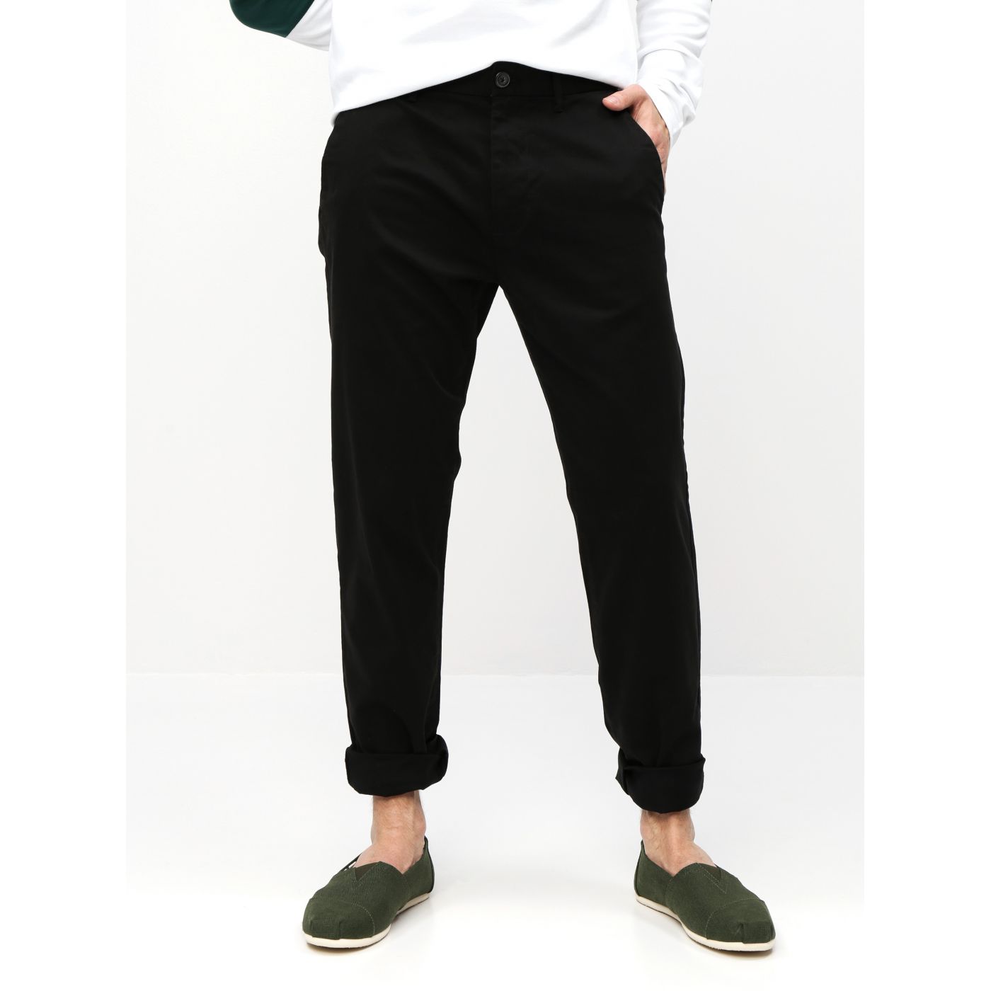 Burton Menswear London Black Straight Chino Pants