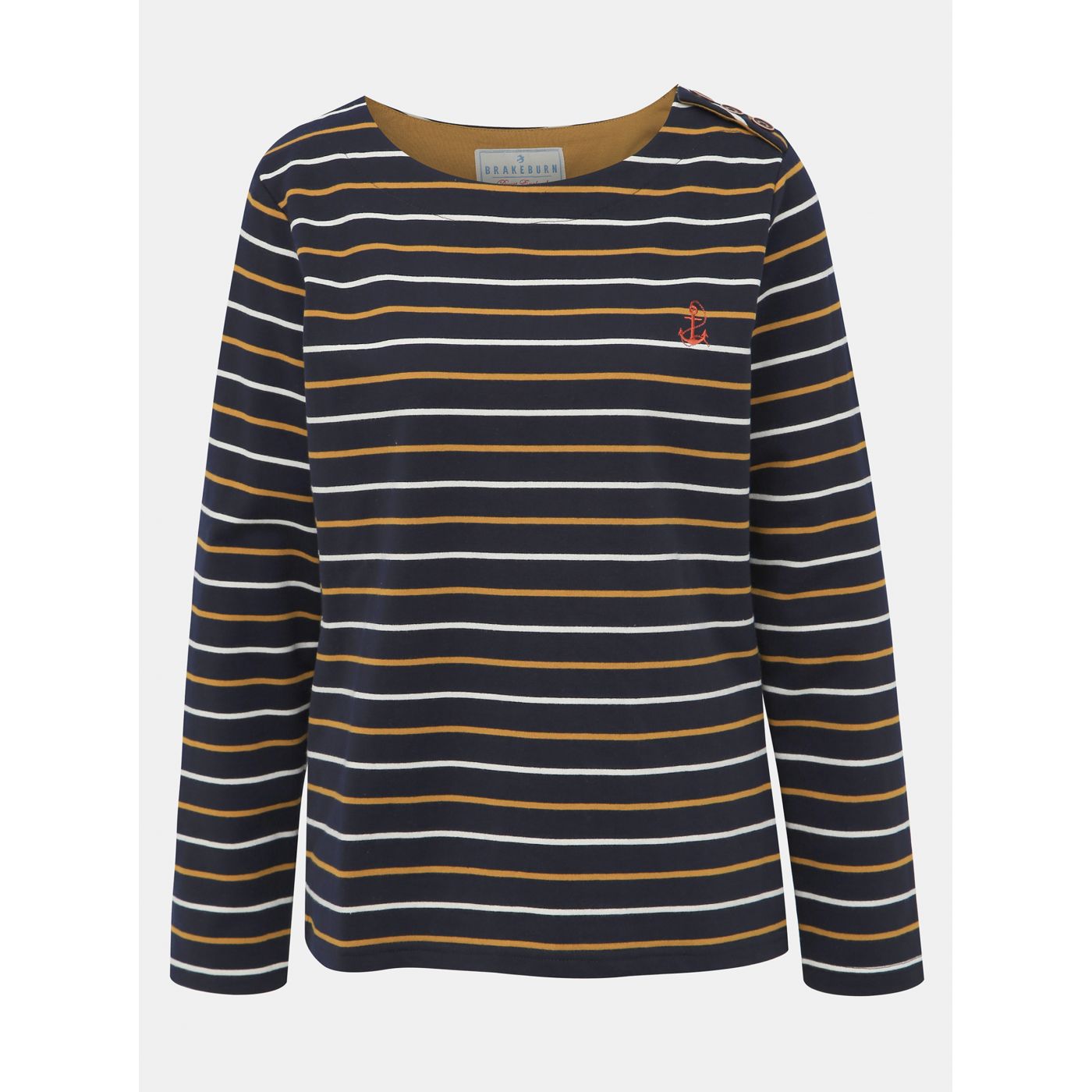 Brakeburn Dark Blue Striped T-Shirt