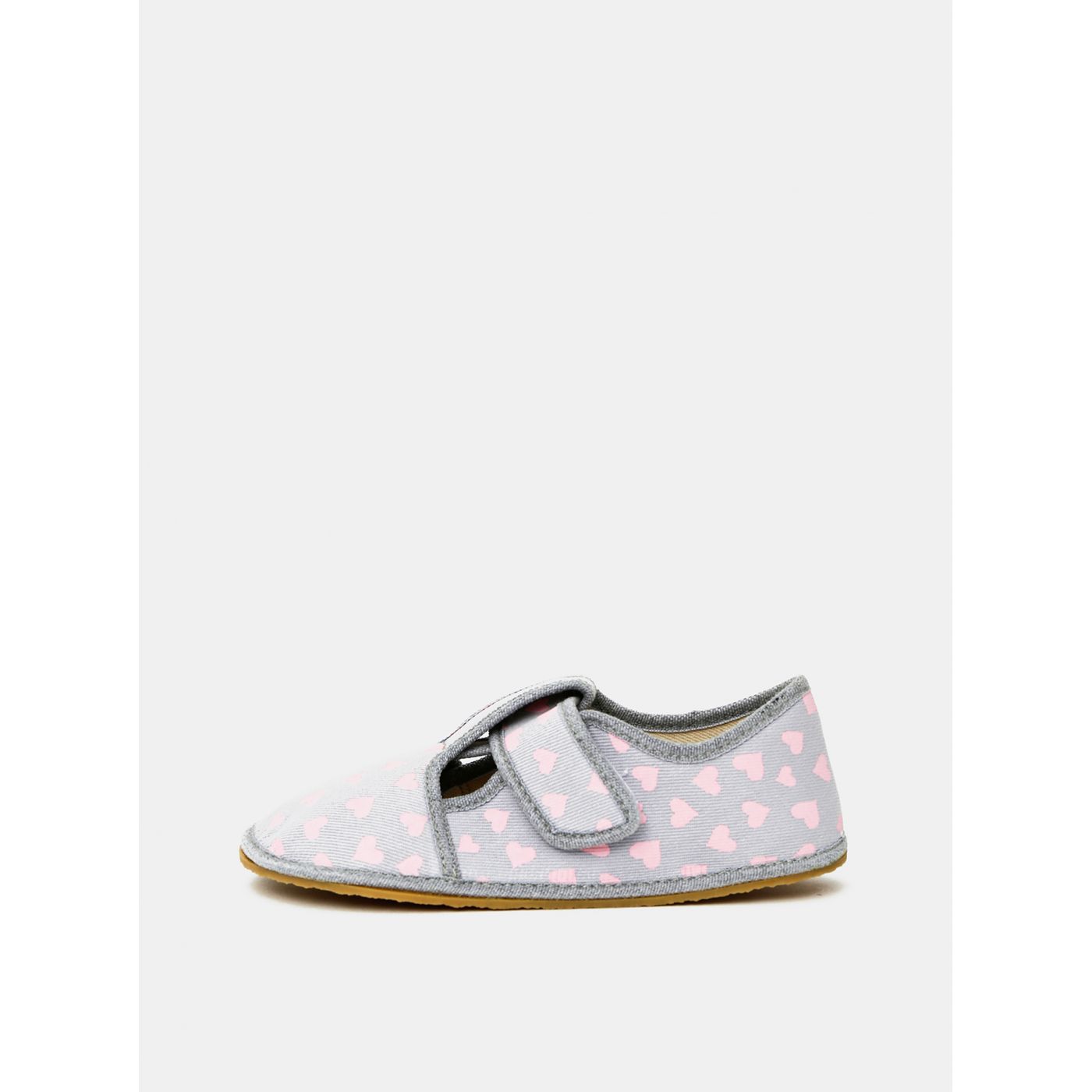 Grey Girl Patterned Slippers 3F