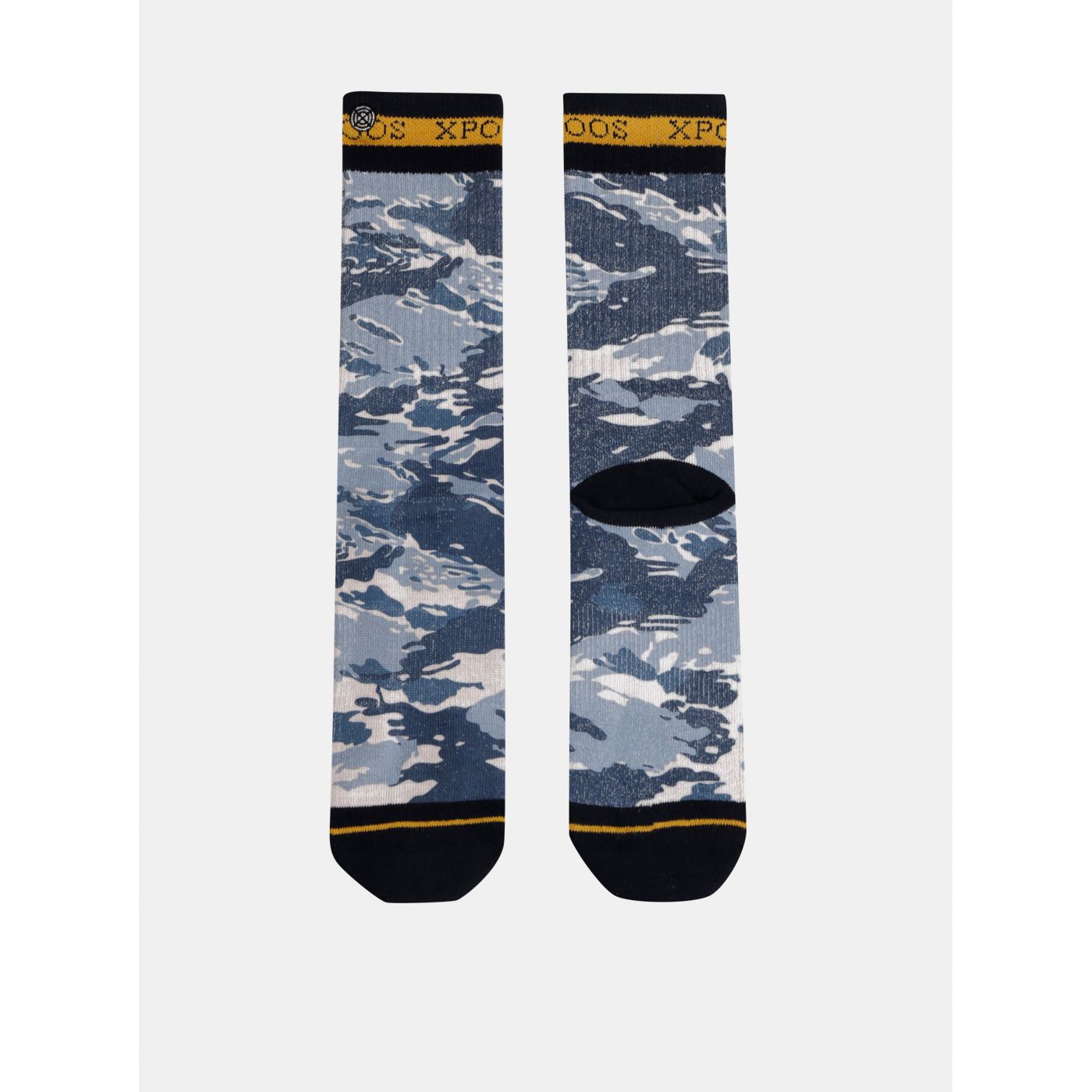 Men's Blue Patterned Socks XPOOOS