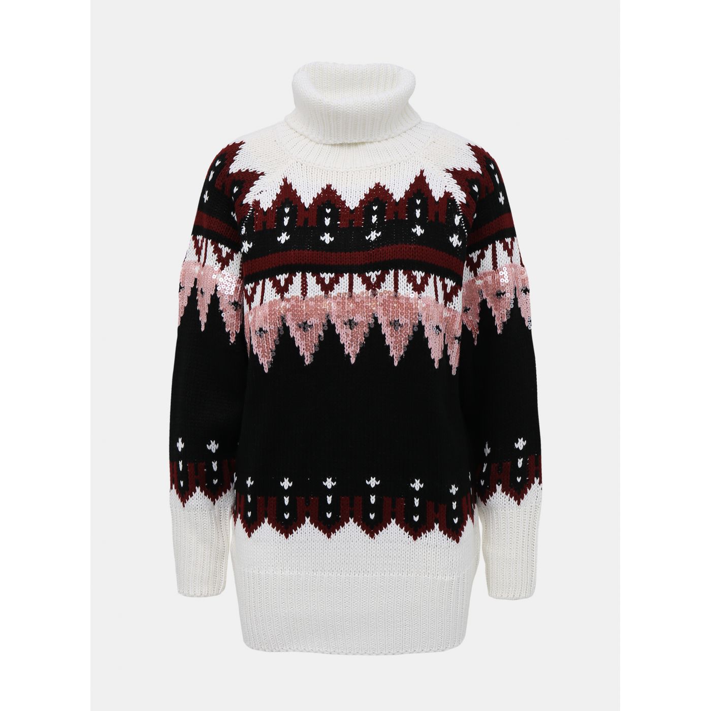 Black-white long patterned turtleneck TALLY WEiJL