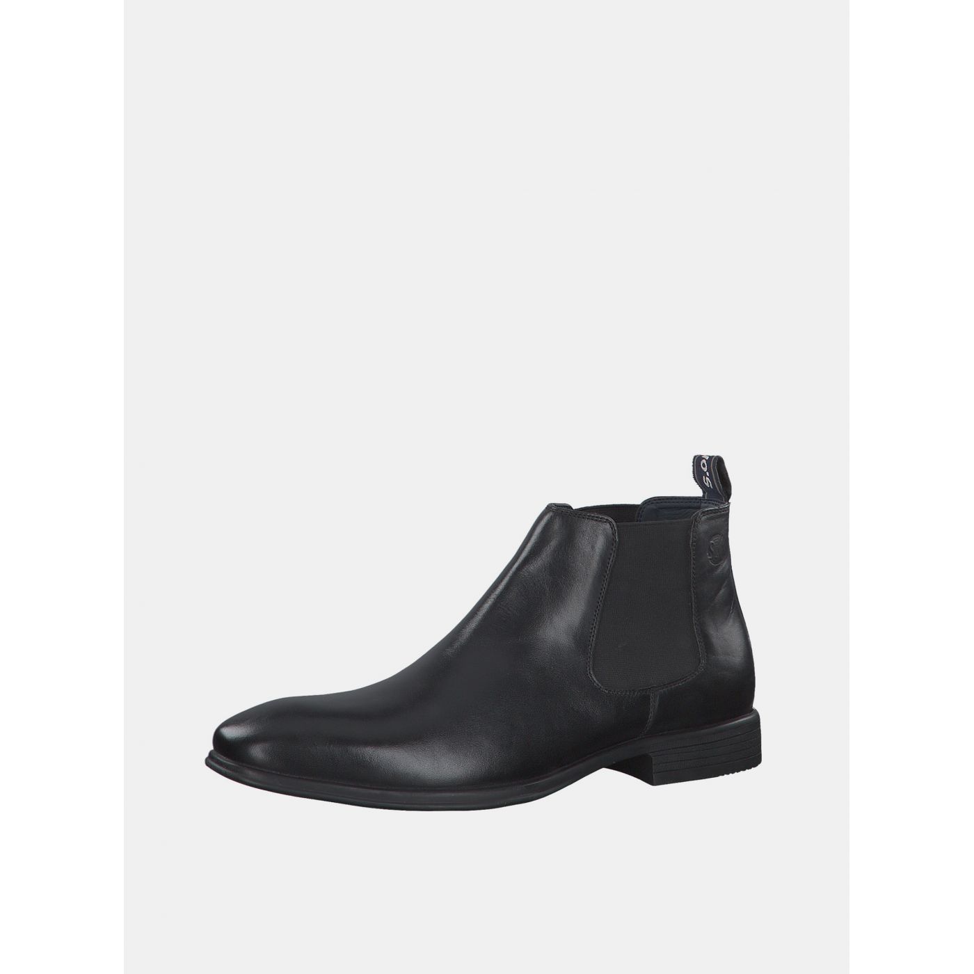 Black Men's Leather Chelsea Shoes S.Oliver