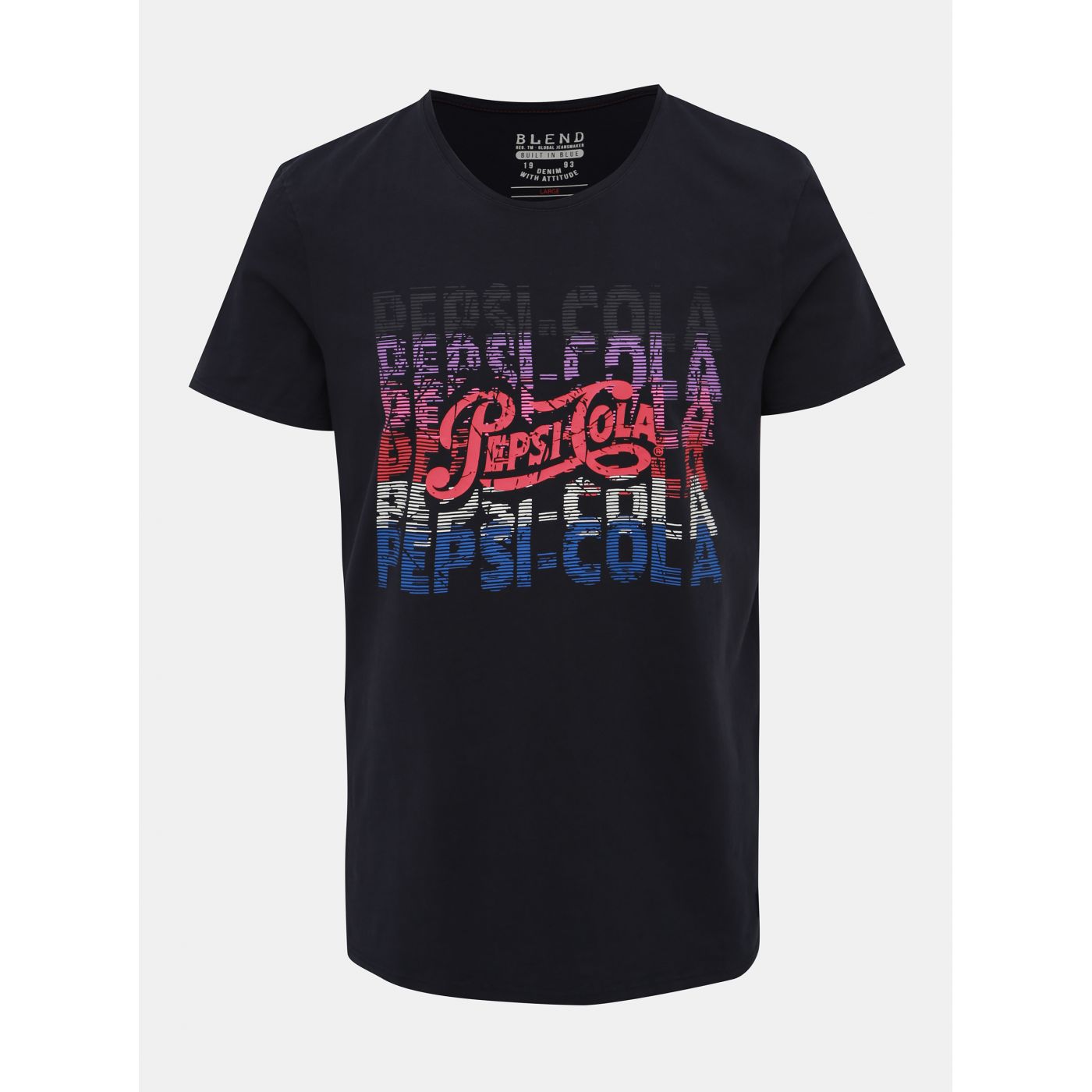 Blend Printed Dark Blue T-Shirt