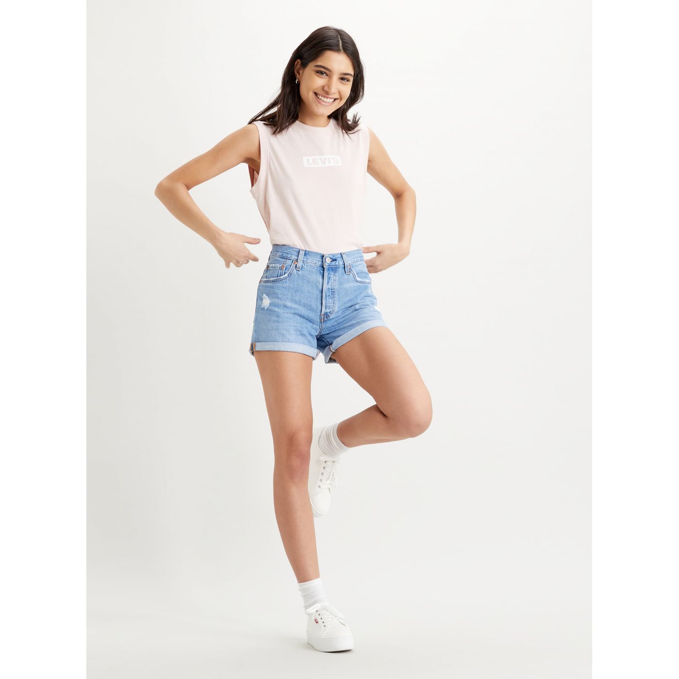 Light blue women's denim shorts Levi's®