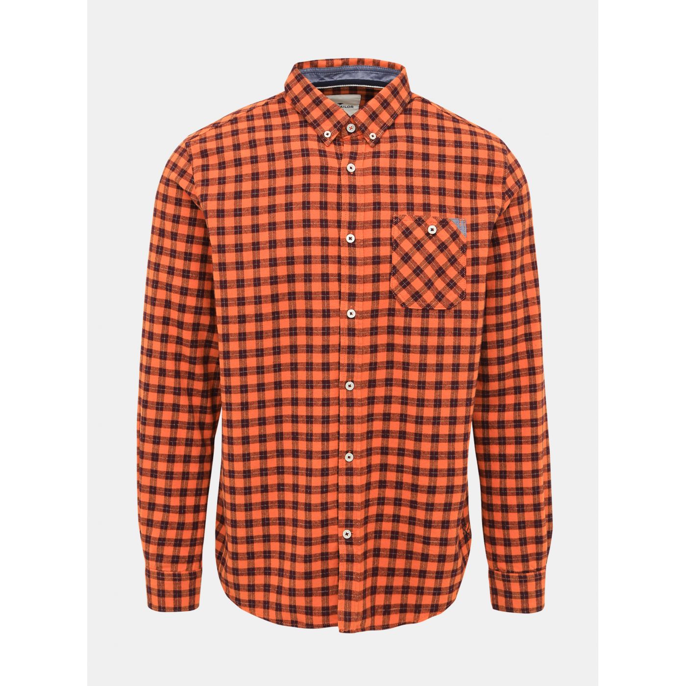 Orange Men's Checked Regular Fit Tom Tailor Shirt