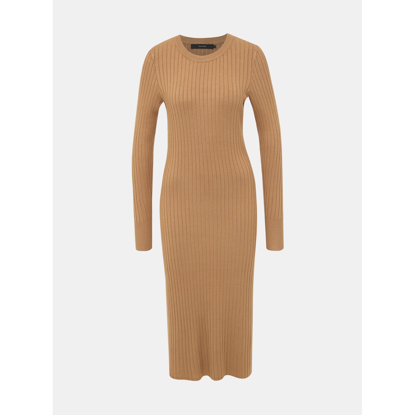 Hnědé svetrové midišaty VERO MODA Timiglory