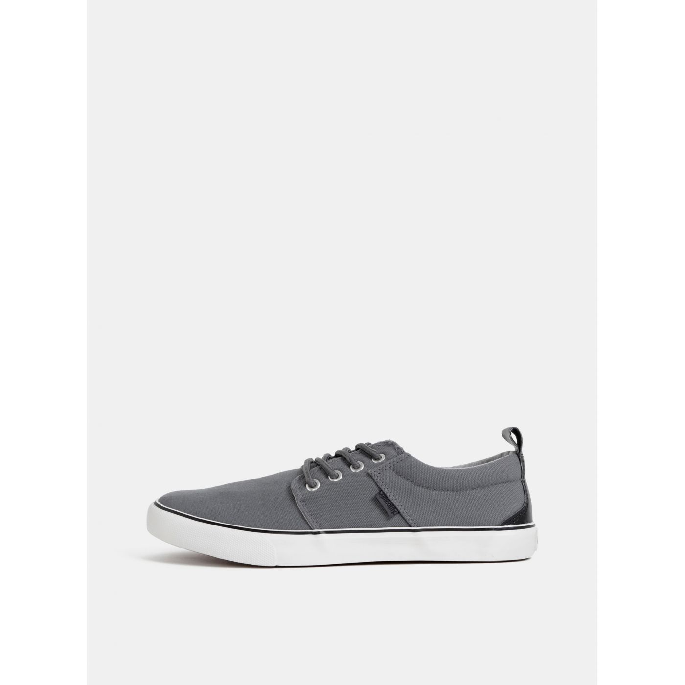 Grey men's sneakers with leather meatfly melmen details