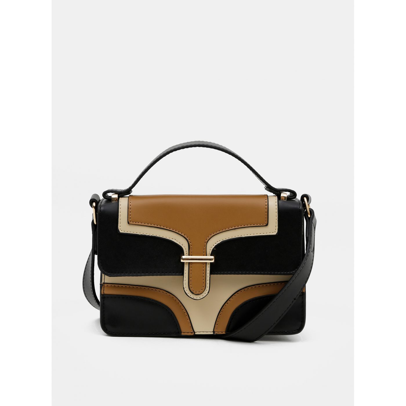 Brown-Black Crossbody Handbag Pieces Aflicka