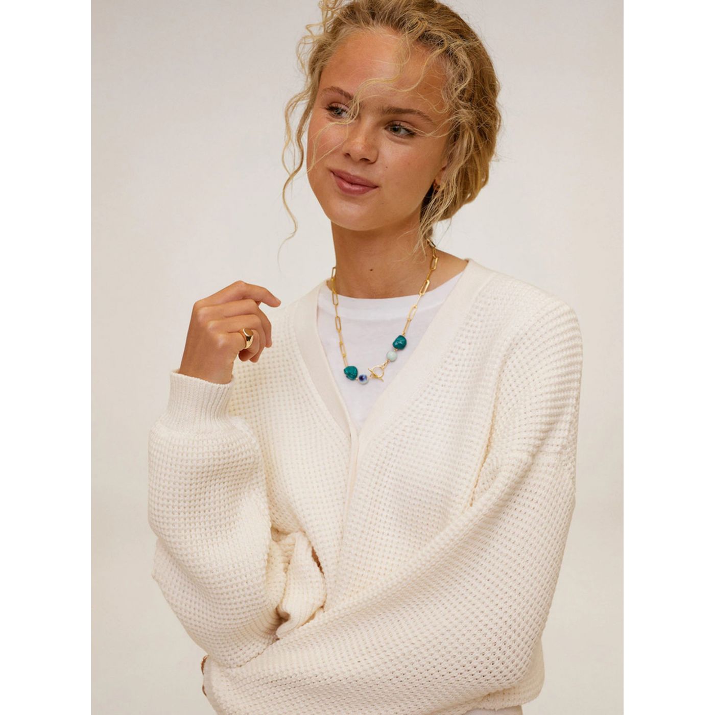 Creamy Free Cardigan Mango Grape