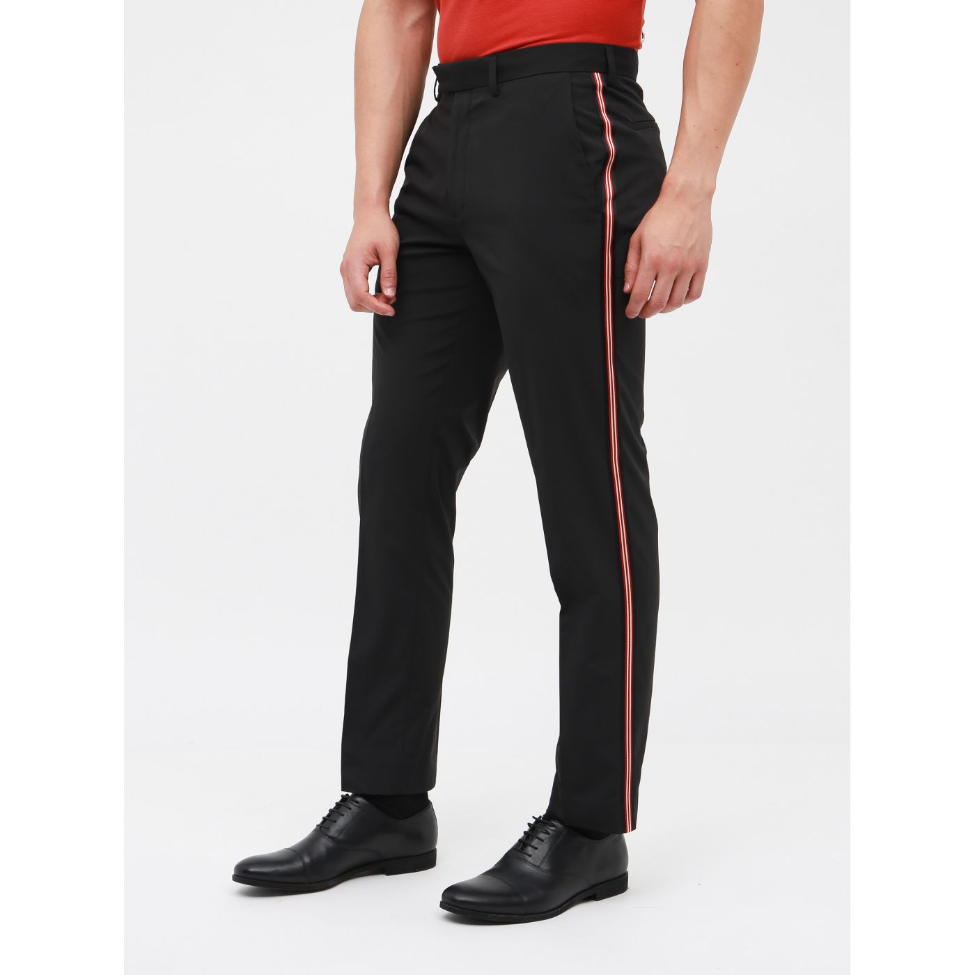 Black slim fit pants with Burton Menswear London lamps