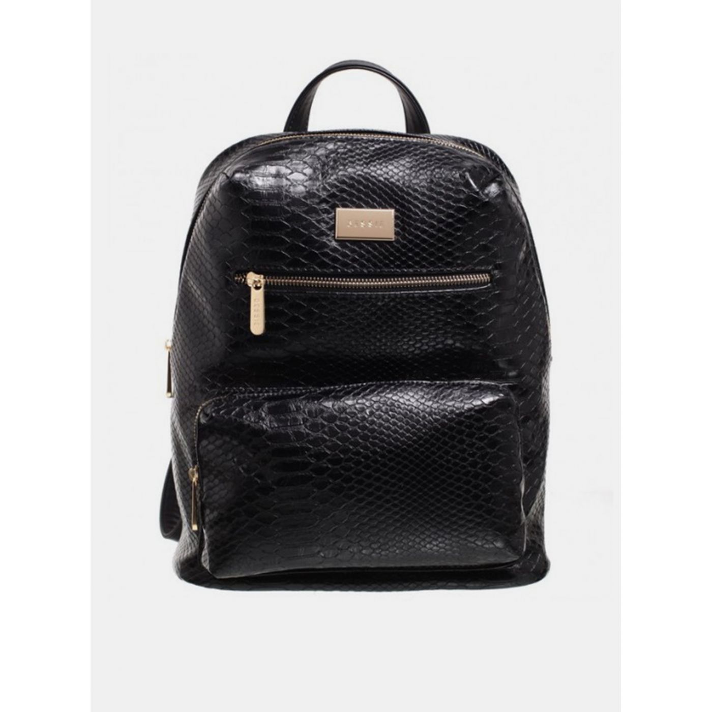 Black backpack with crocodile pattern Bessie London