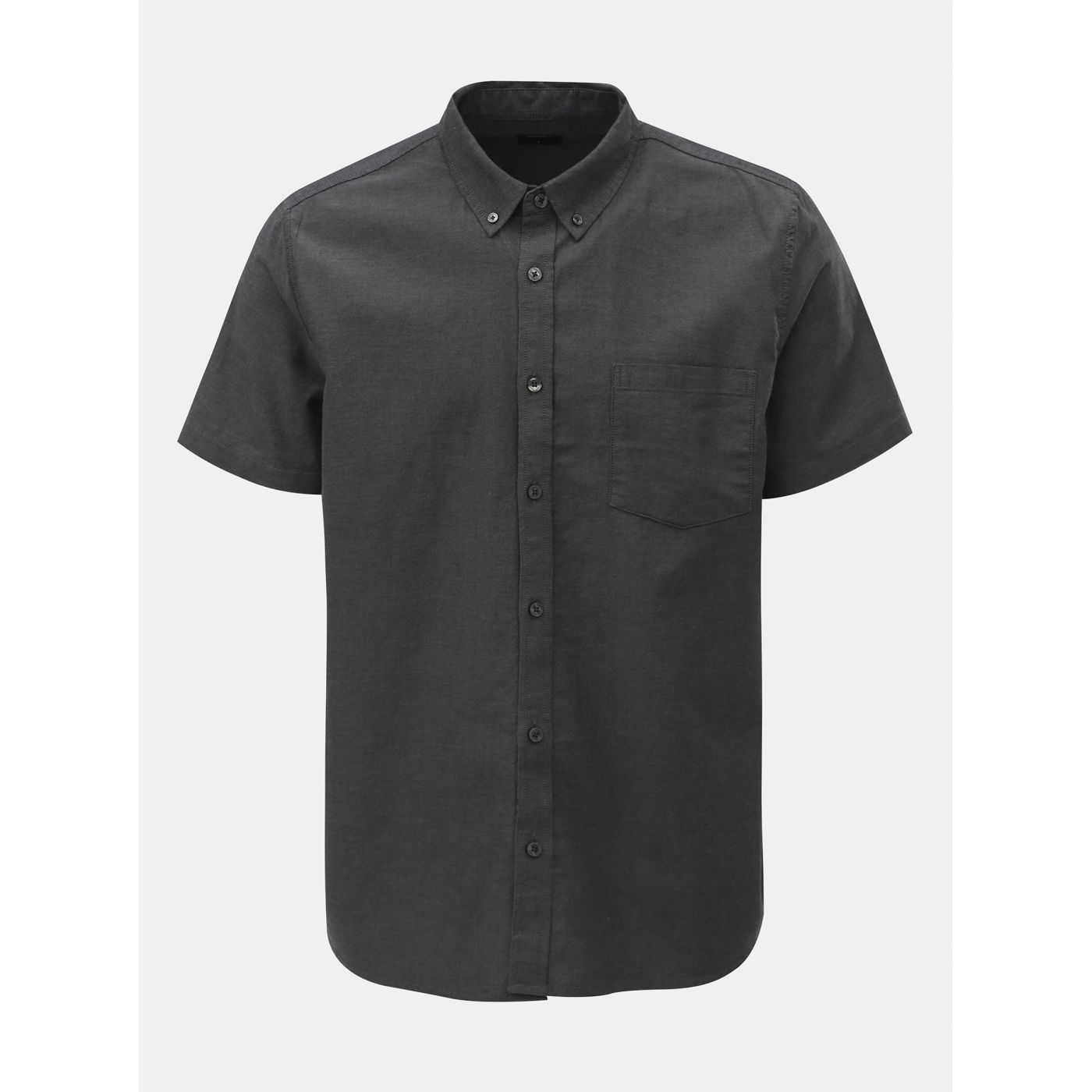 Burton Menswear London Oxford Grey Short Sleeve Shirt