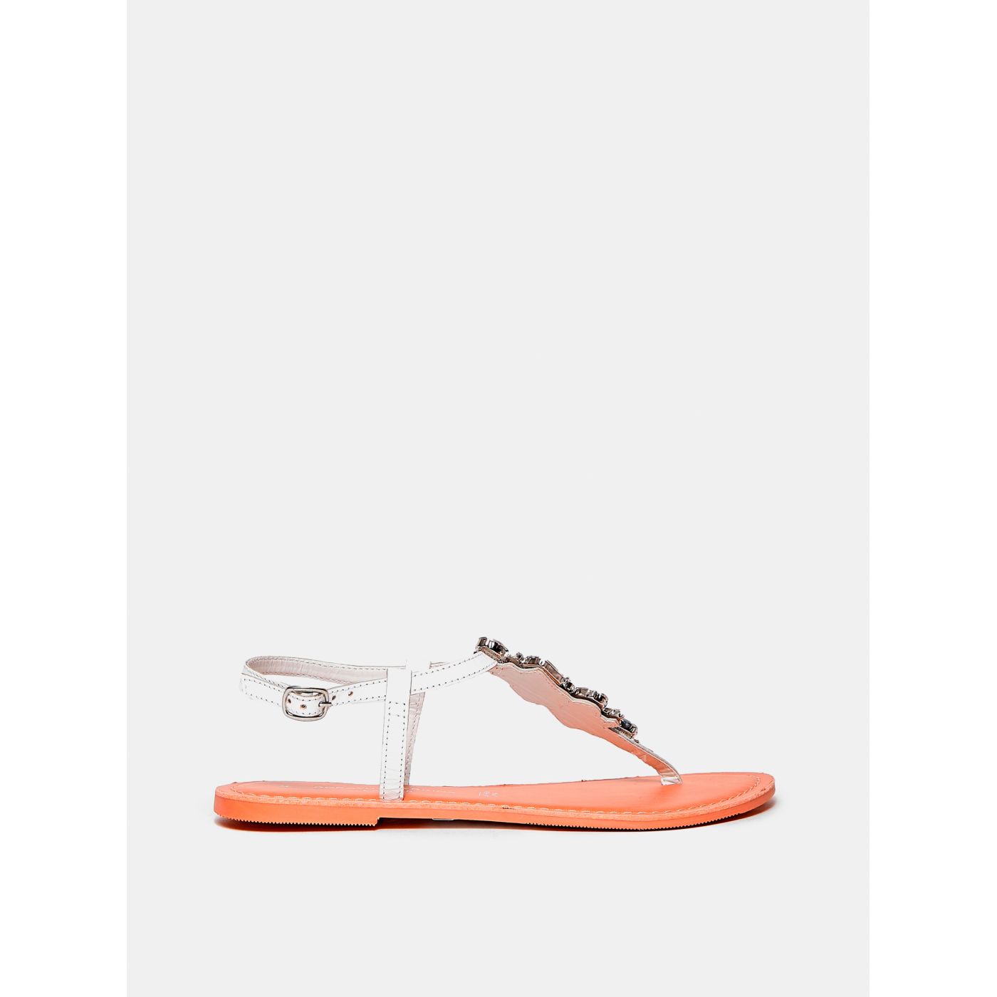 Dorothy Perkins White Leather Sandals