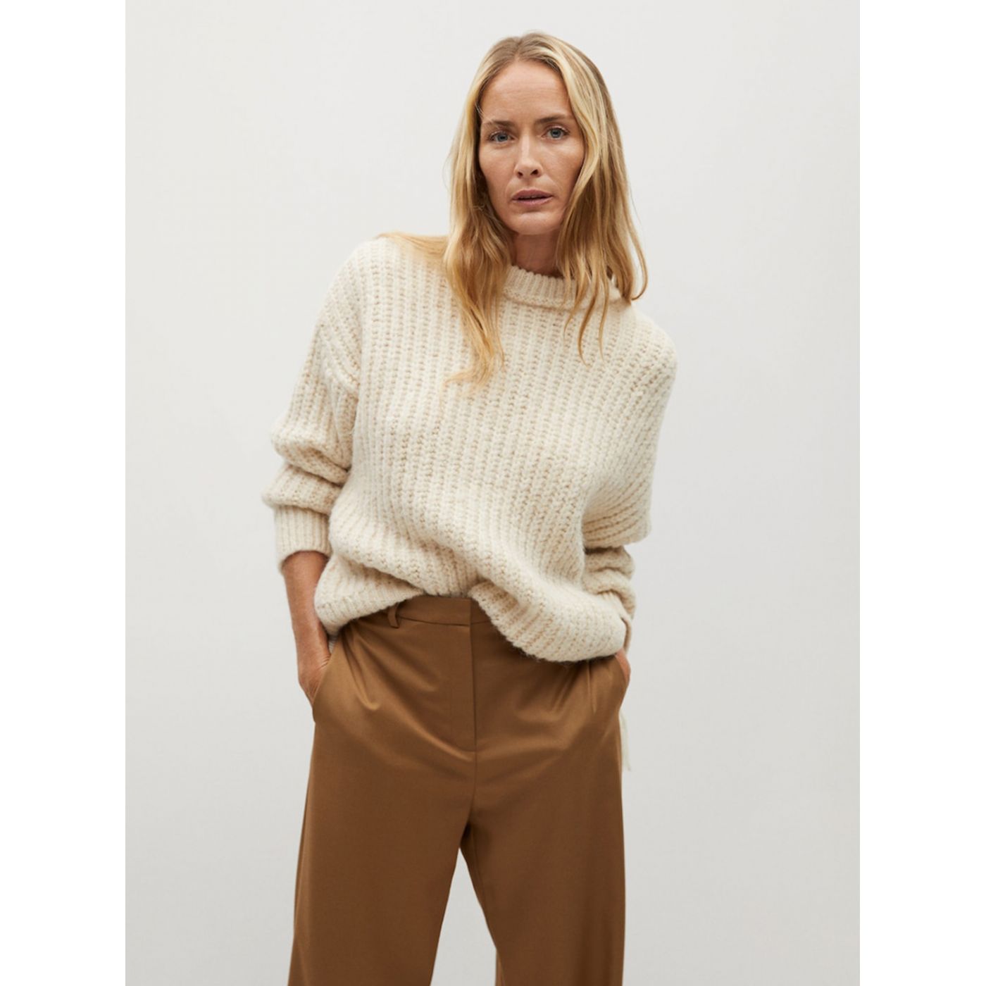 Cream Sweater Mango