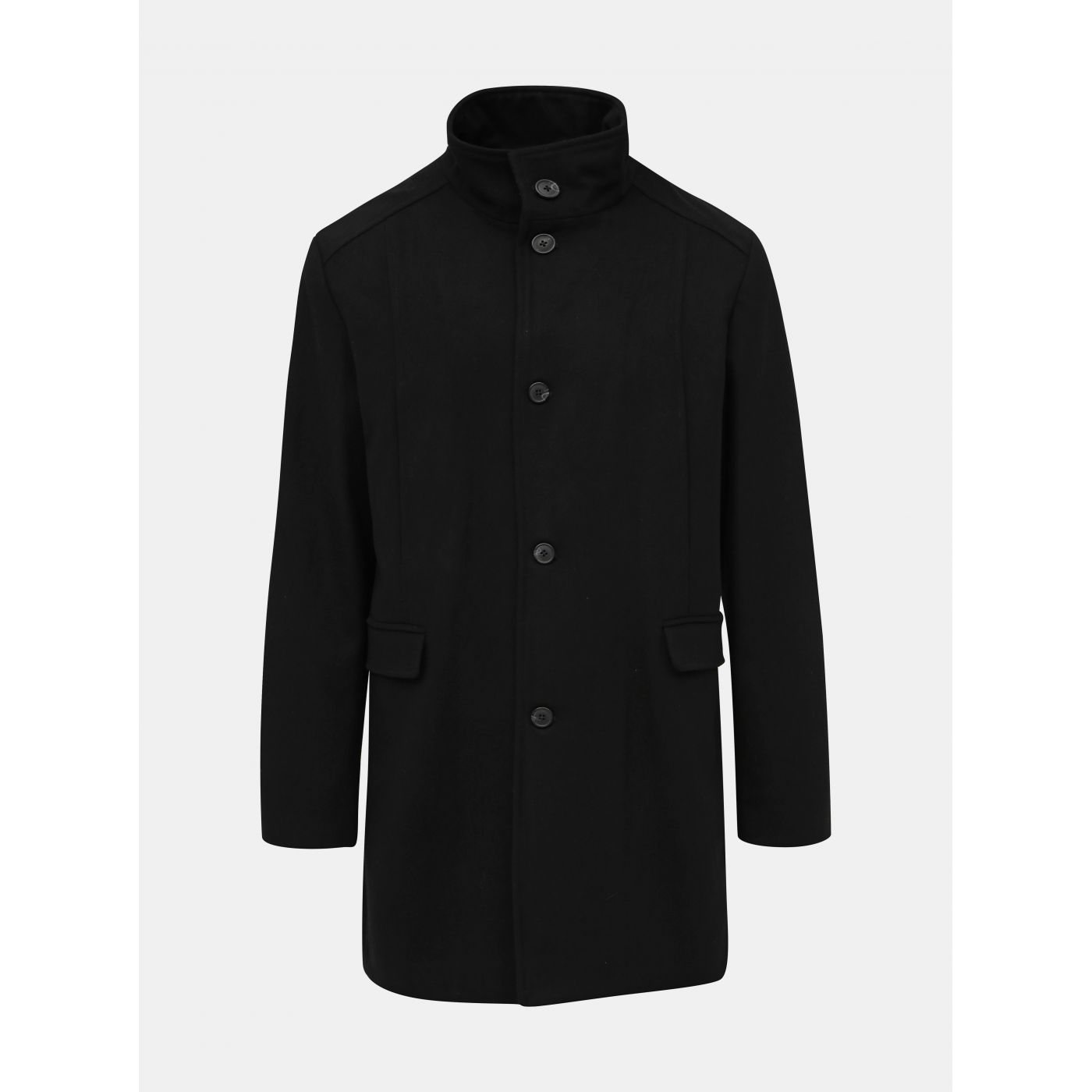 Black Wool Coat Selected Homme Mosto