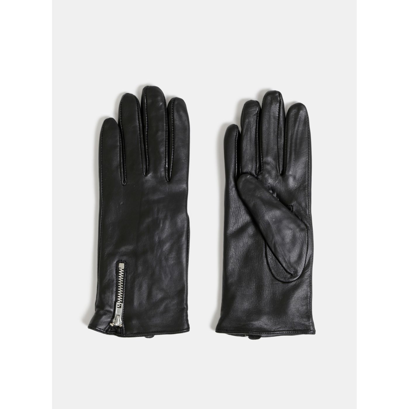 Black leather gloves VERO MODA Finna