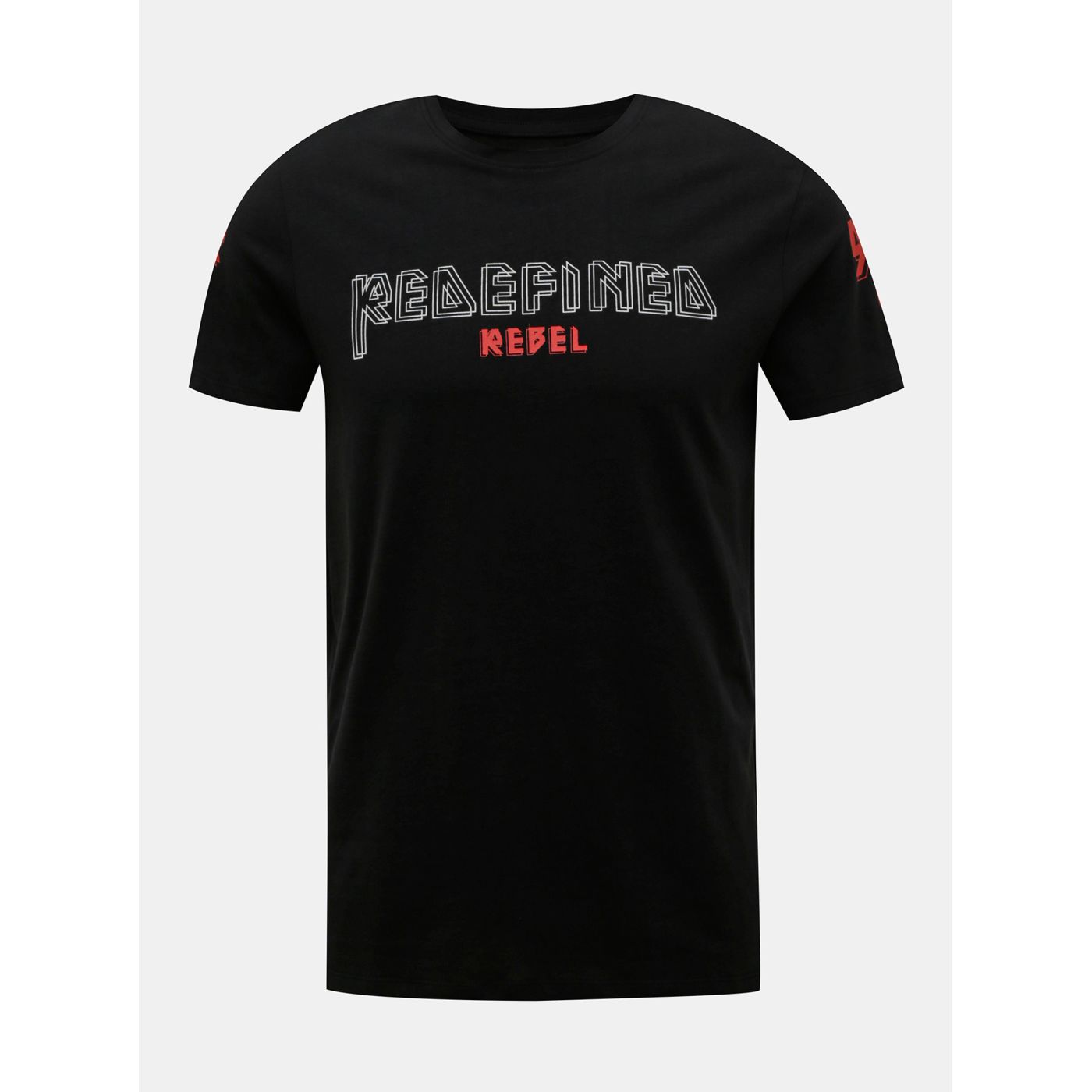 Black T-shirt with Redefined Rebel print