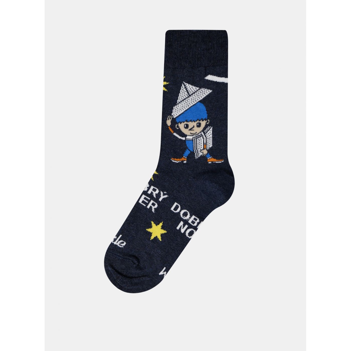 Dark blue children's patterned socks Fusakle Evening