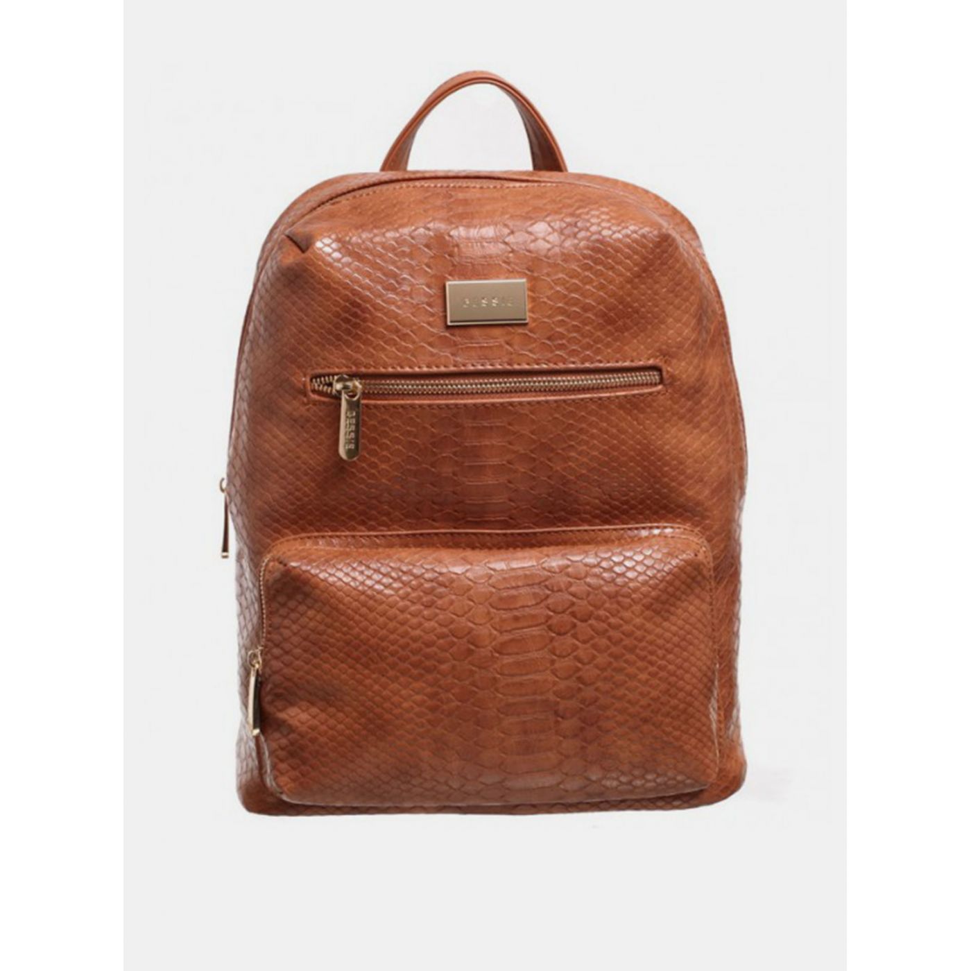 Brown backpack with crocodile pattern Bessie London