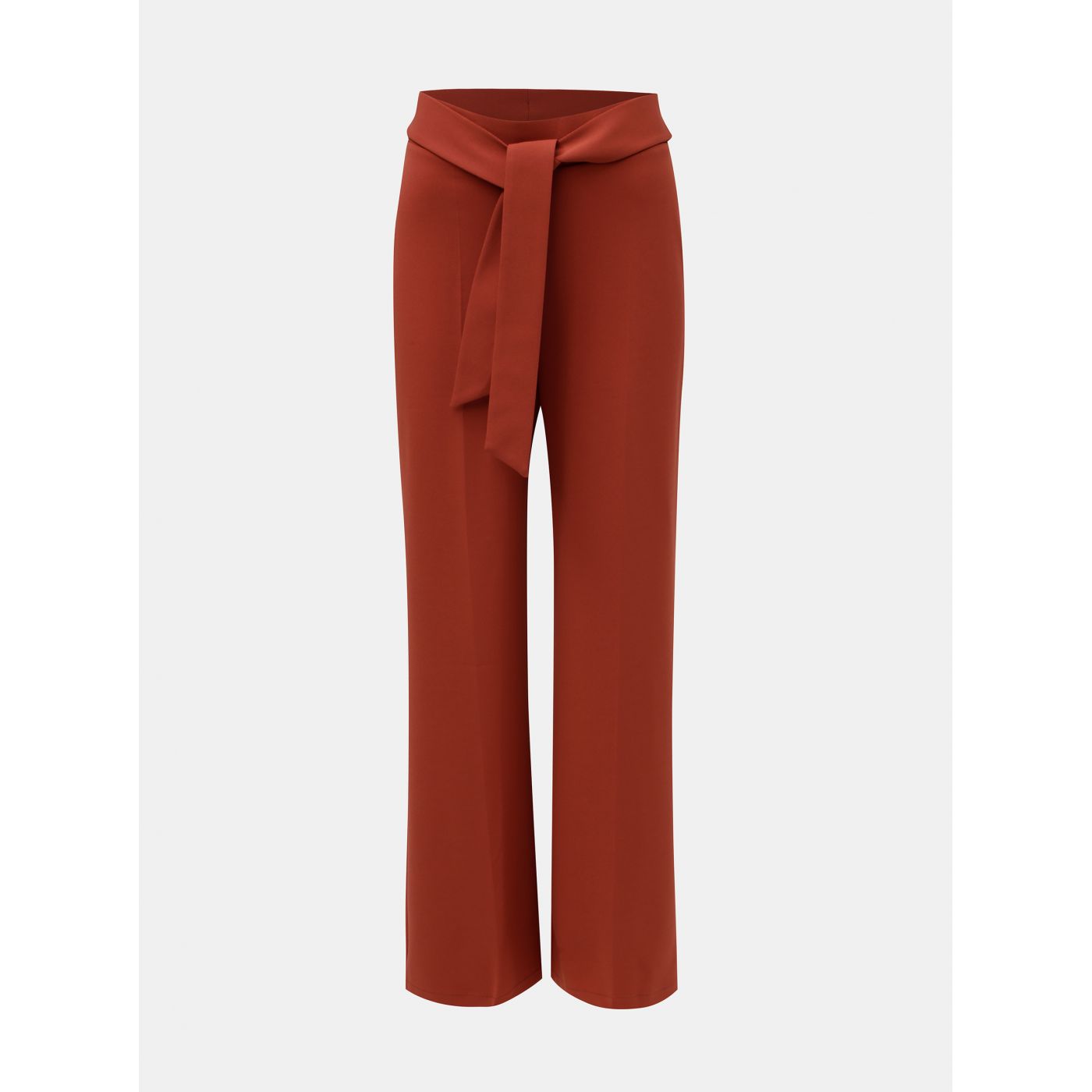 High-waisted brick loose trousers with Miss Selfridge binding