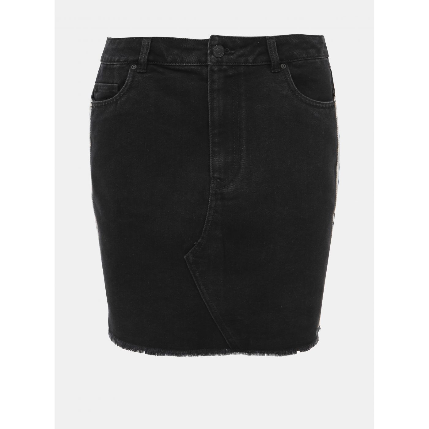 Black denim skirt with only sky leo lamp