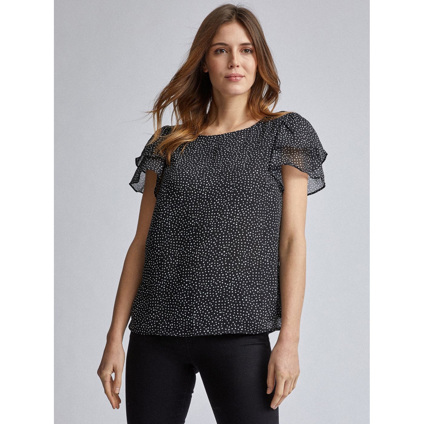 Black dotted blouse Dorothy Perkins