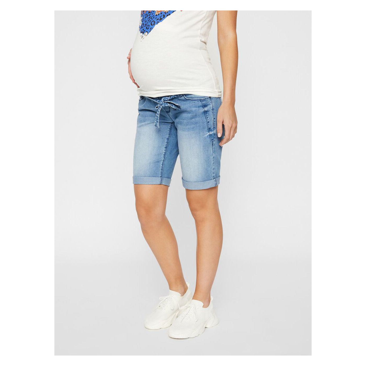Mama.licious Blue Maternity Denim Shorts