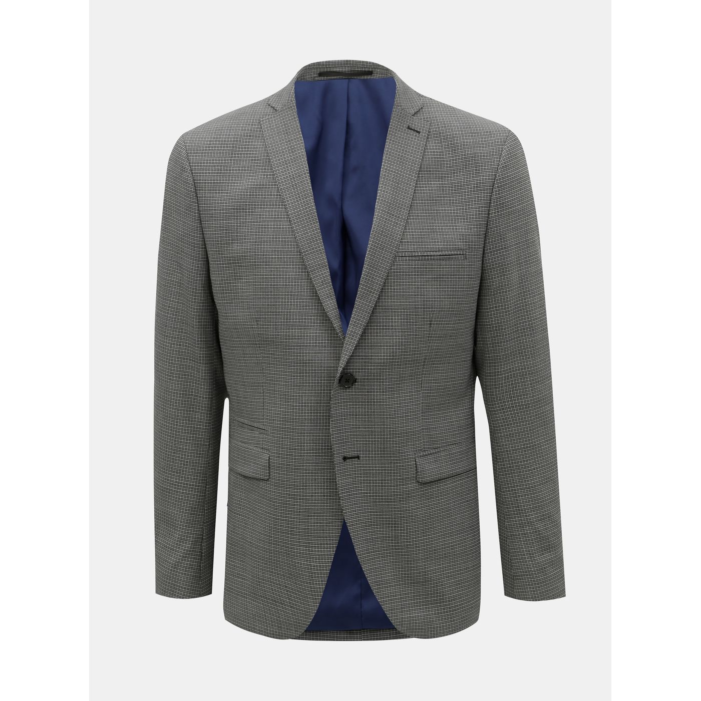 Grey Plaid Suit Slim Jacket with Wool Admigation Selected Homme Buffalonoah
