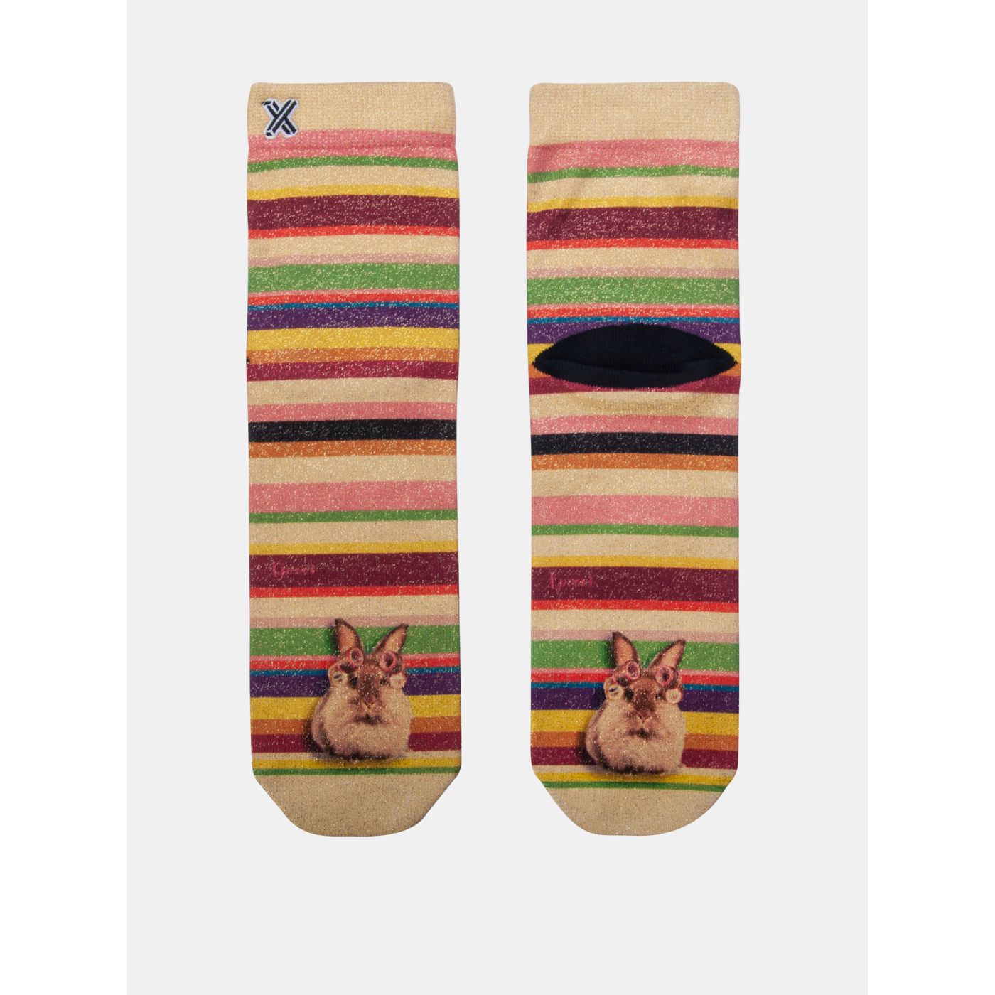 Beige-pink women's socks XPOOOS