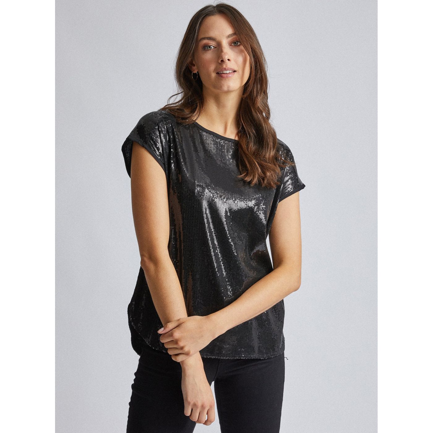 Black sequined top by Dorothy Perkins