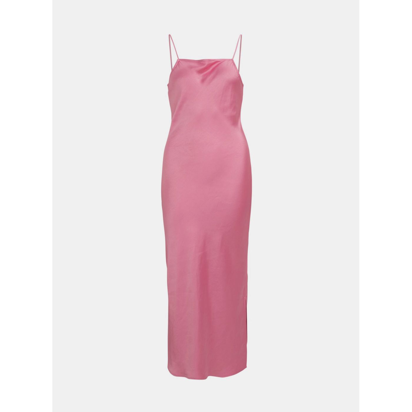 Pink satin maxi dress VILA Daia