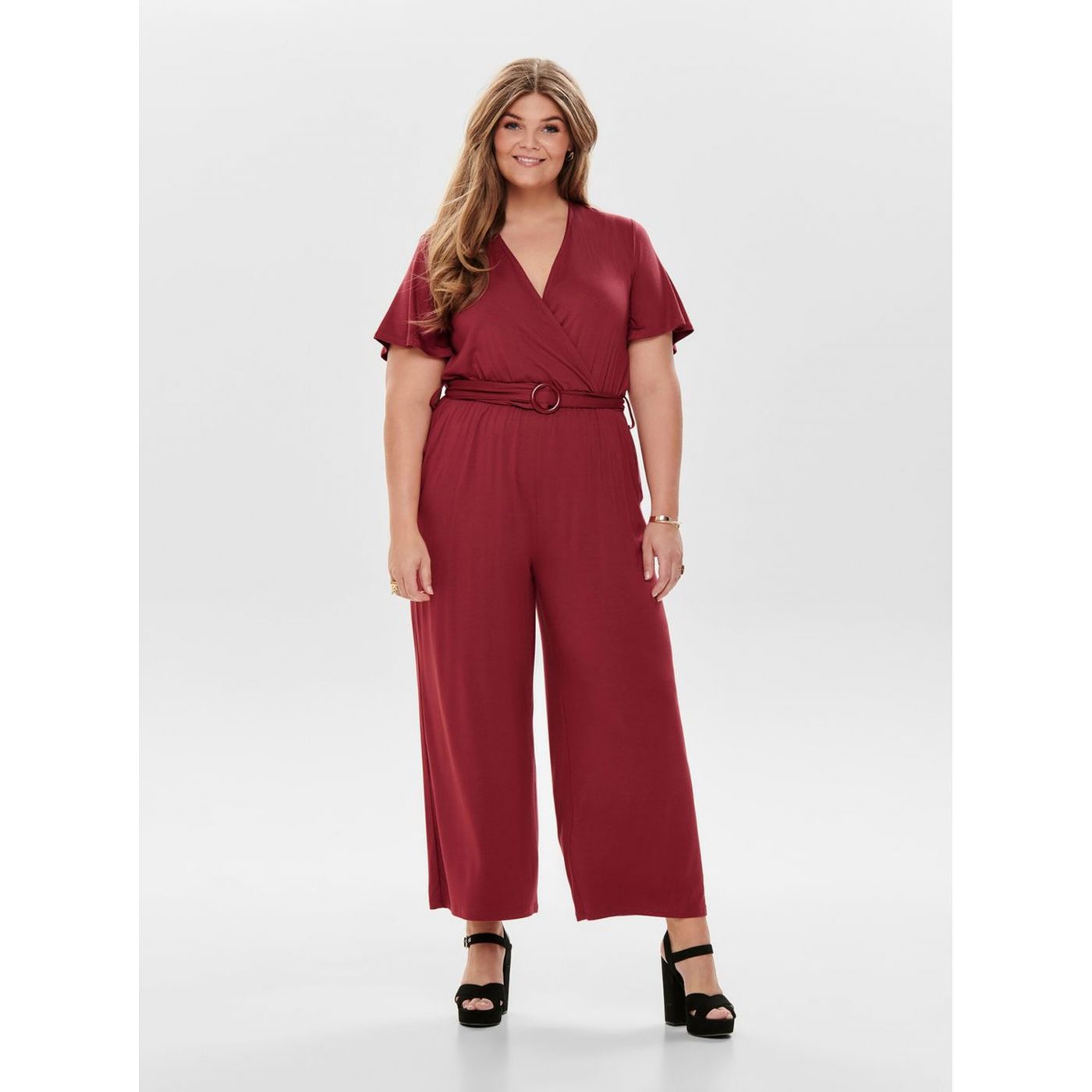 Burgundy Jumpsuit ONLY CARMAKOMA Rea