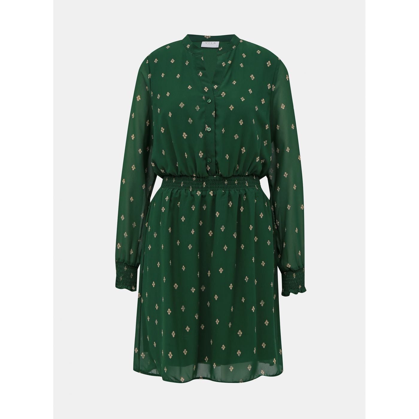 Green Patterned Dress VILA Sunema