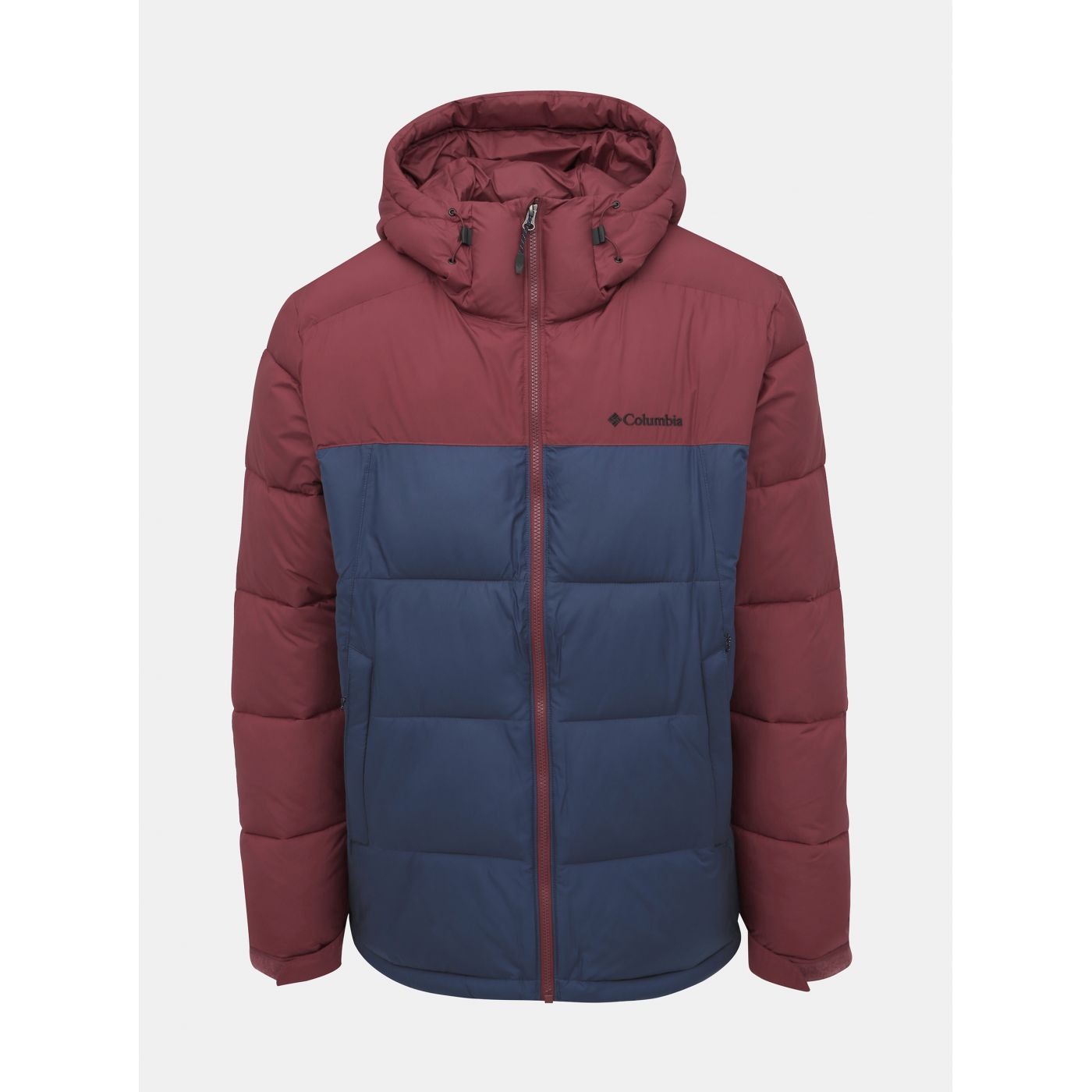 Columbia Pike Lake Blue-Burgundy Men's Quilt Winter Jacket