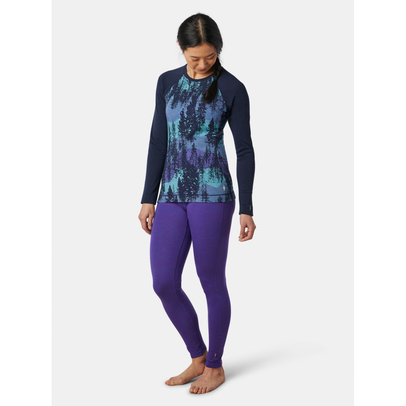 Blue Women's Patterned Sports T-Shirt Smartwool