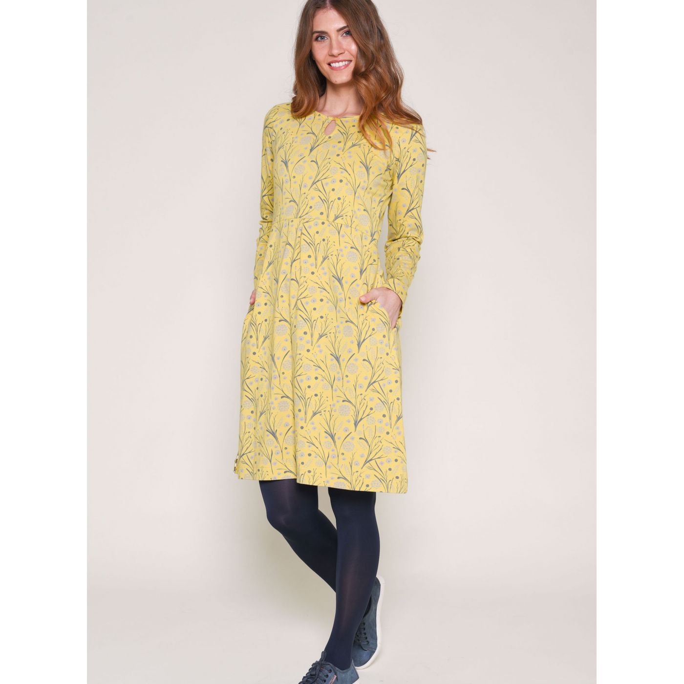 Yellow Patterned Brakeburn Dress