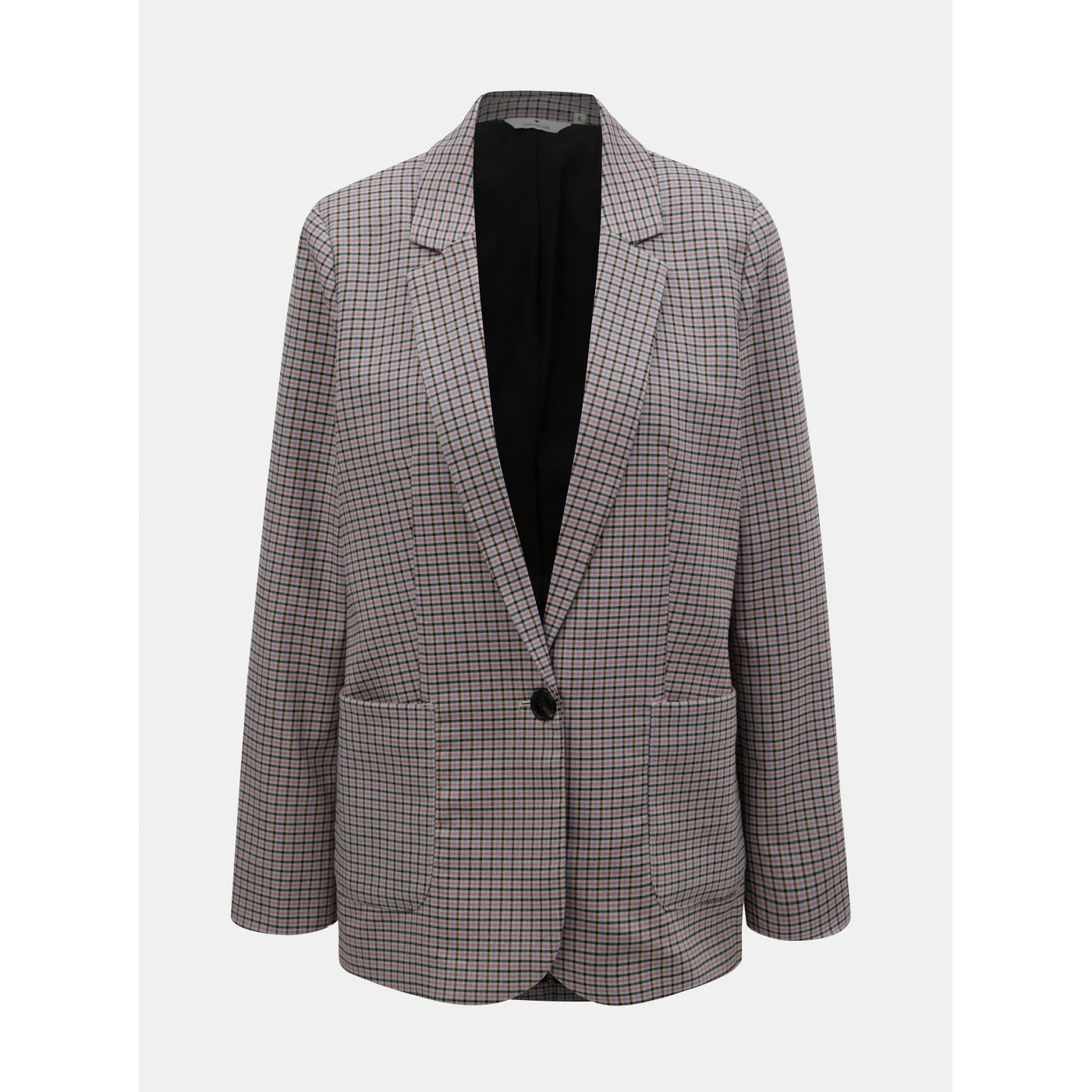 Pink-grey Women's Checked Tom Tailor Jacket