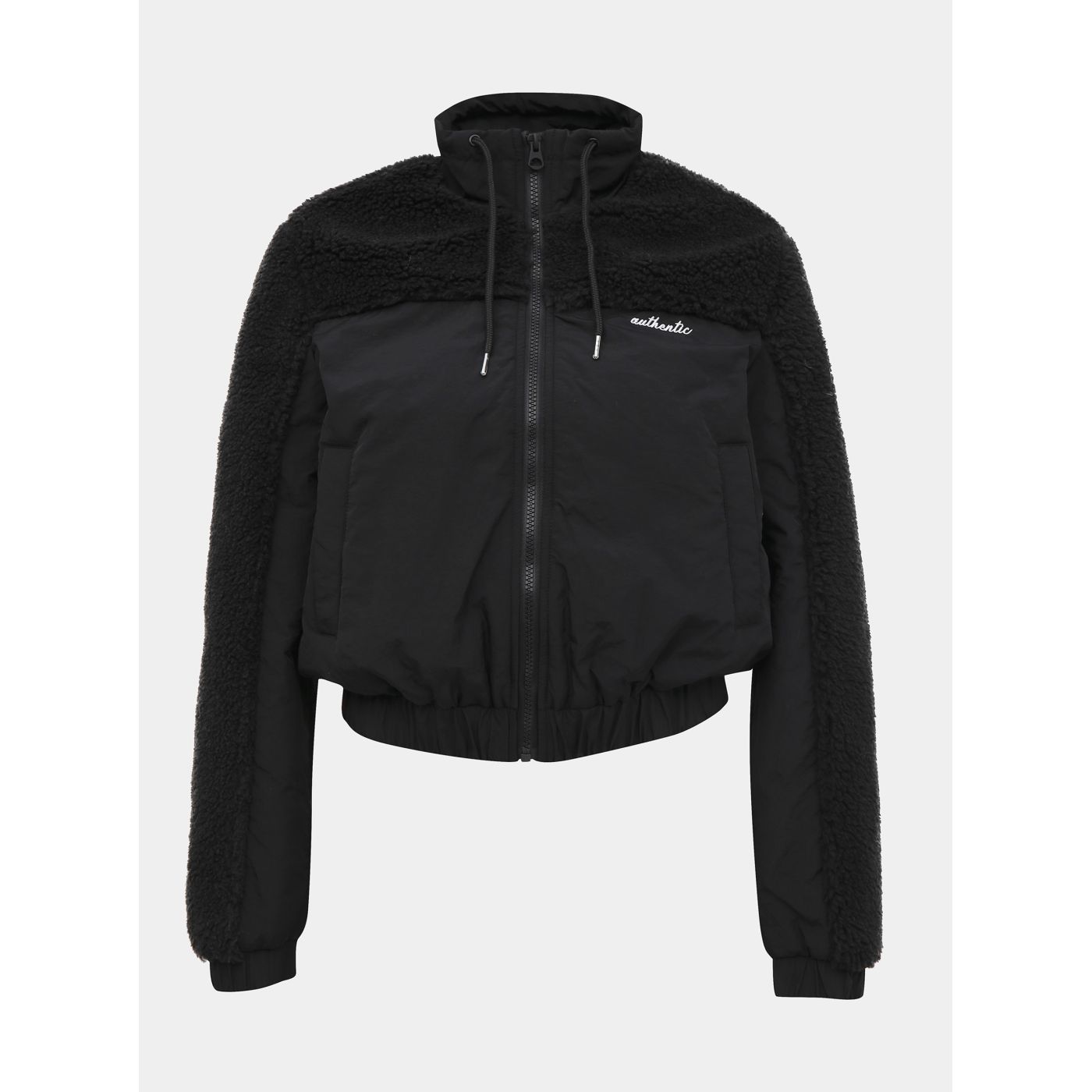 Tally WEiJL Black Jacket with Artificial Fur