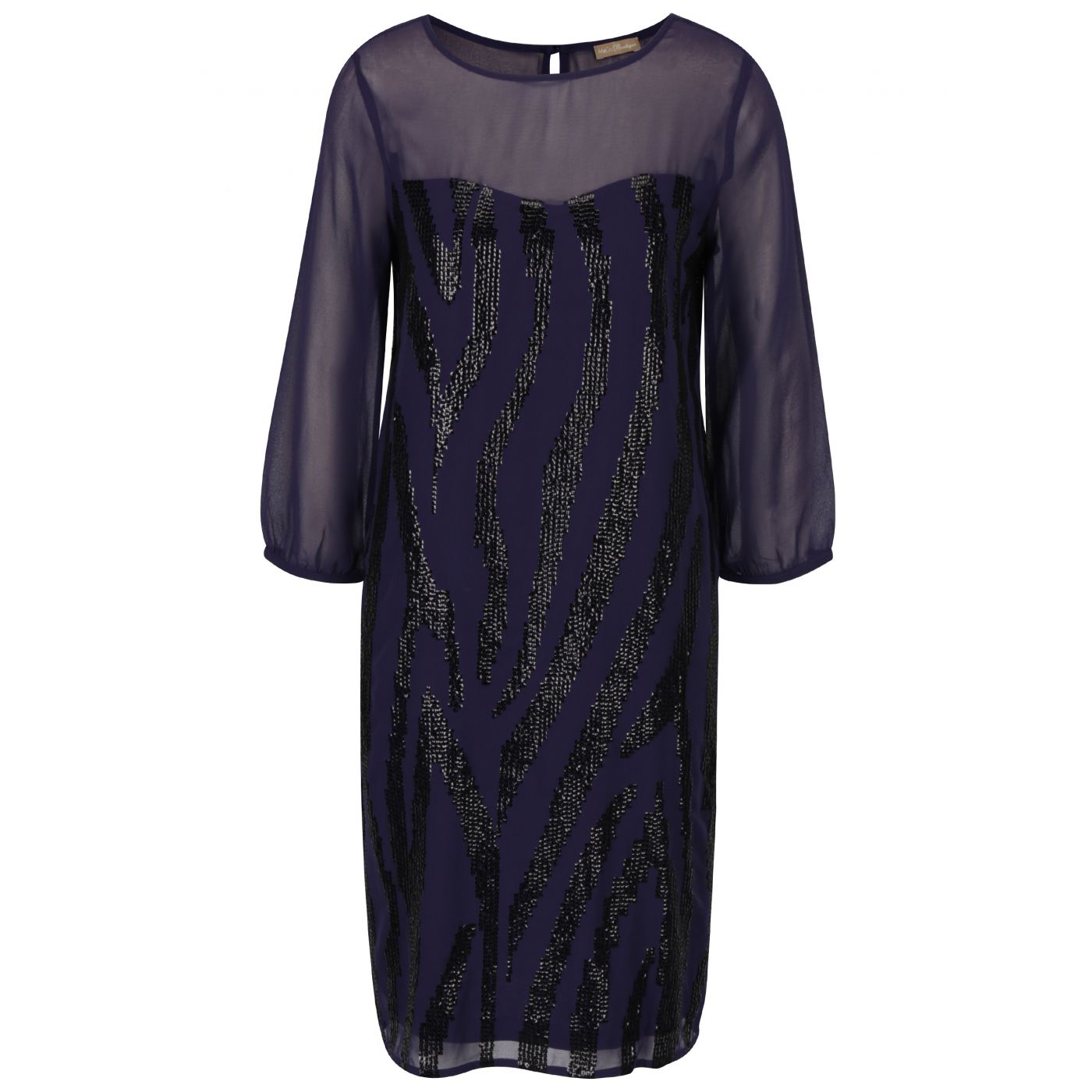 Dark blue dress with sequins M&Co