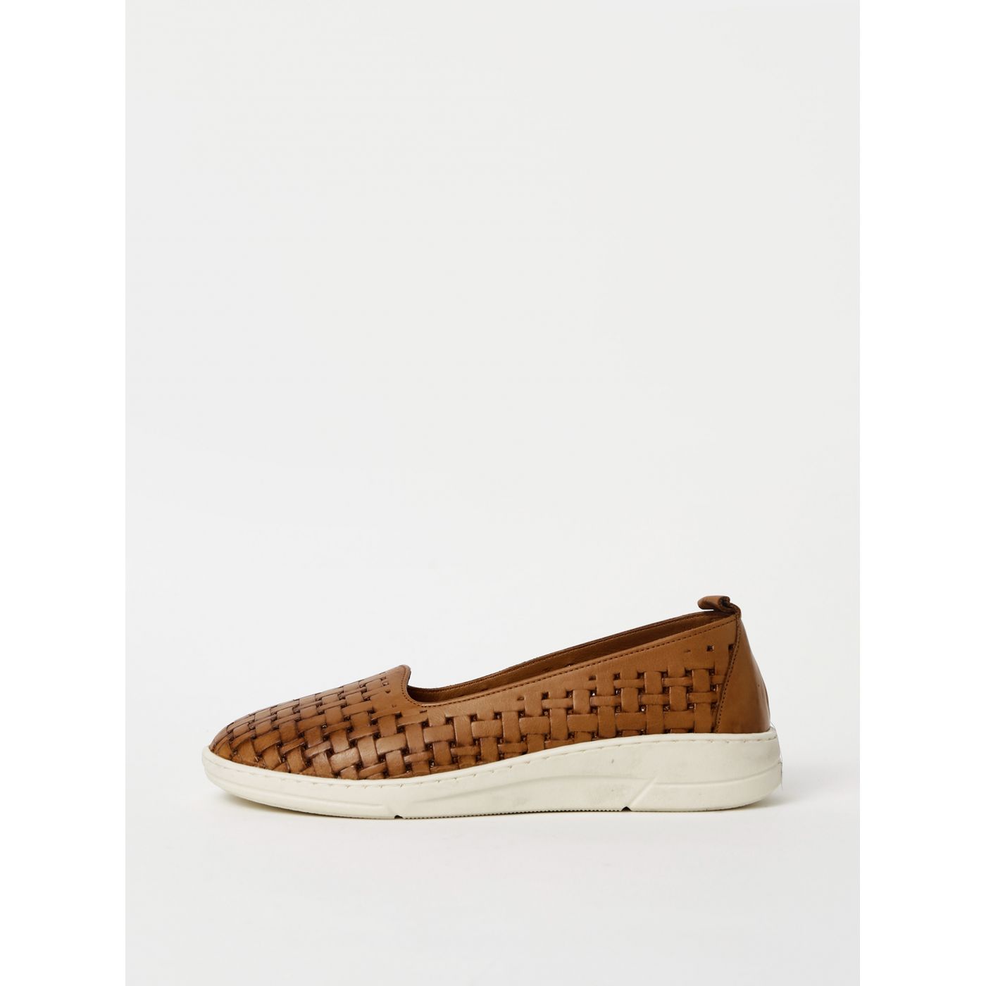 Brown leather slip on WILD