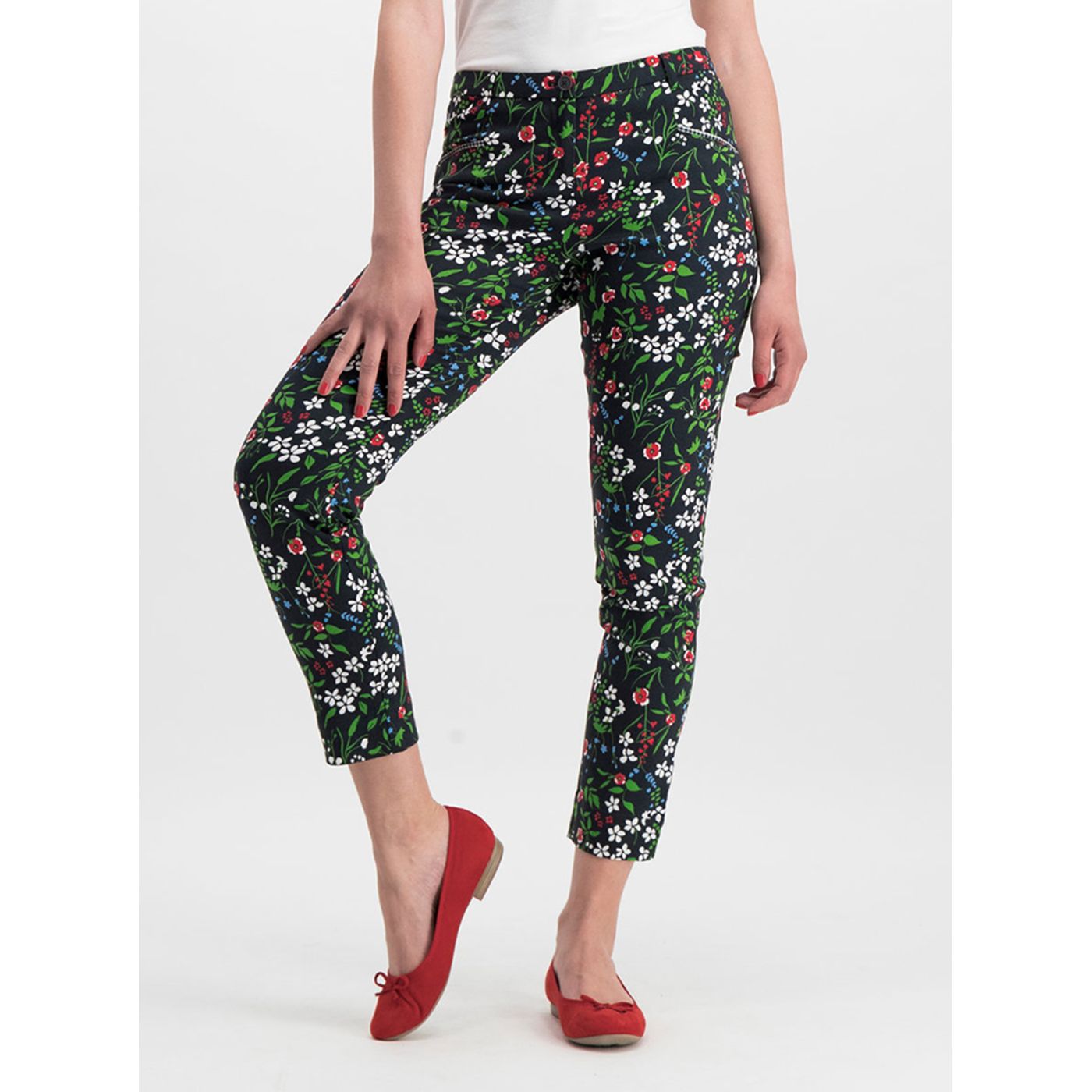 Blutsgeschwister Chouchou de Paris Black Floral Cropped Pants
