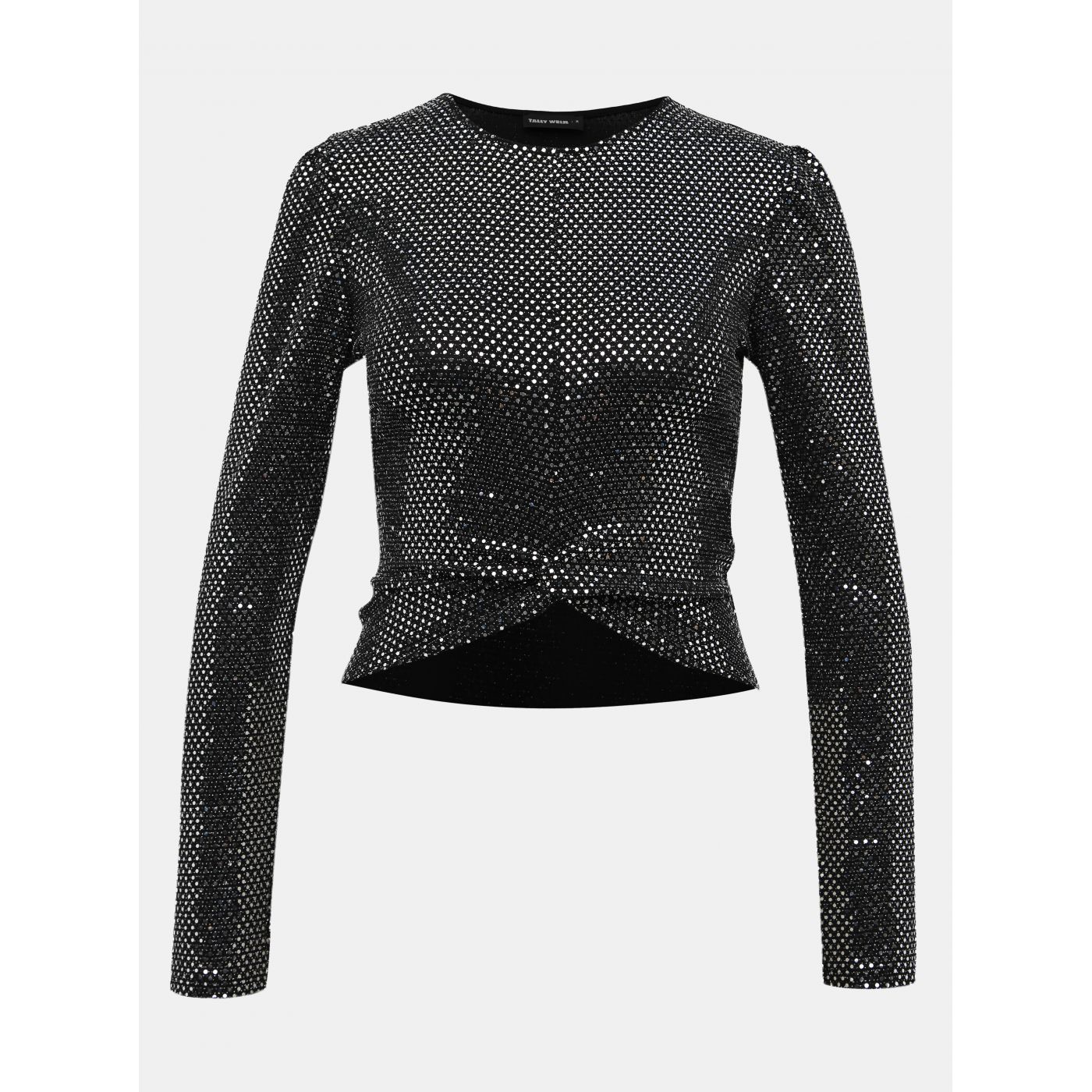 Black glittery crop top TALLY WEiJL Diablo