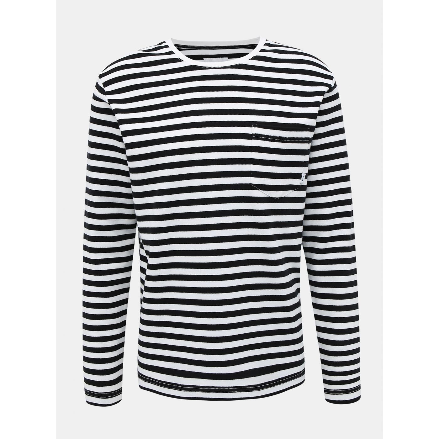 Black and White Men's Striped T-Shirt by Makia Verkstad