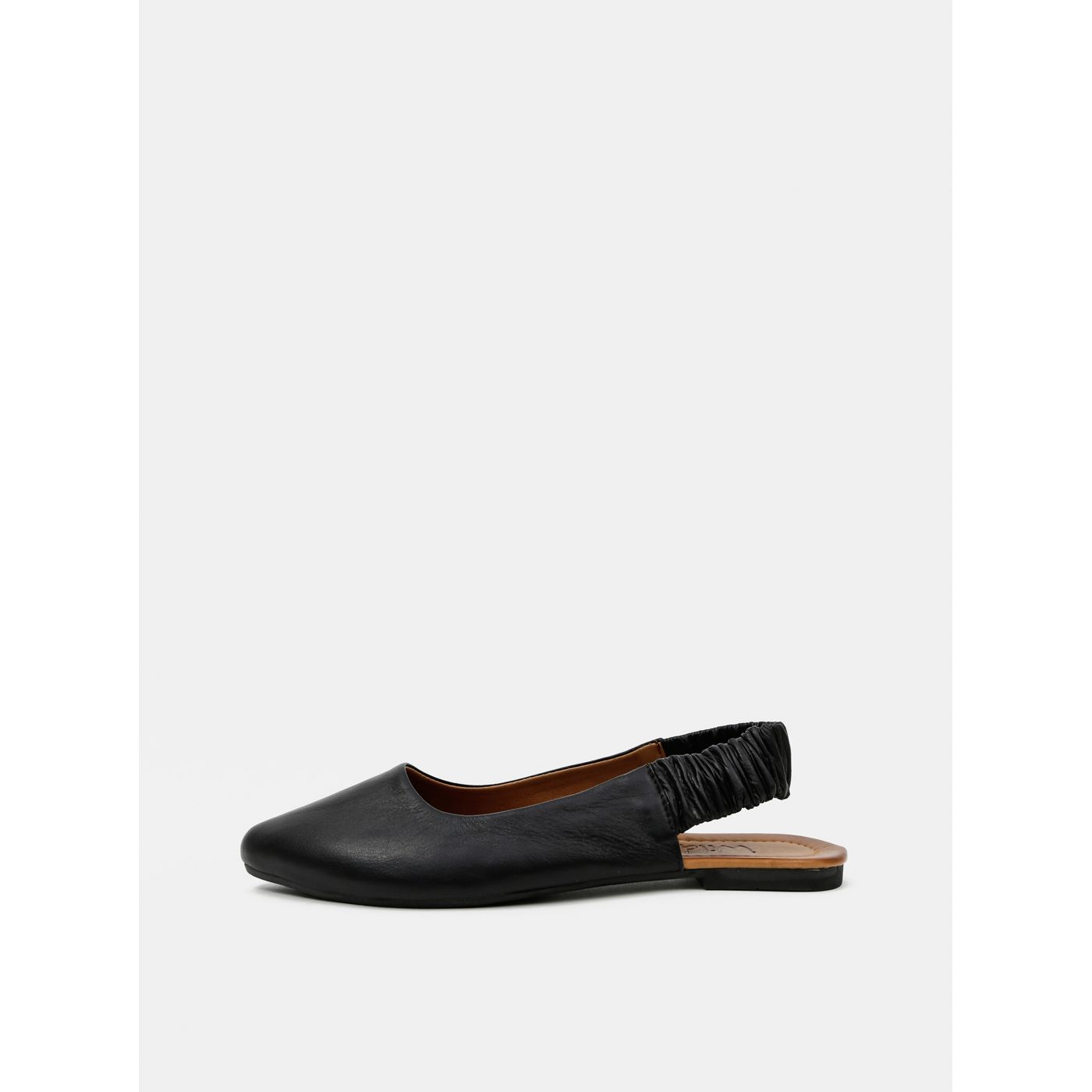 Black leather ballerinas WILD