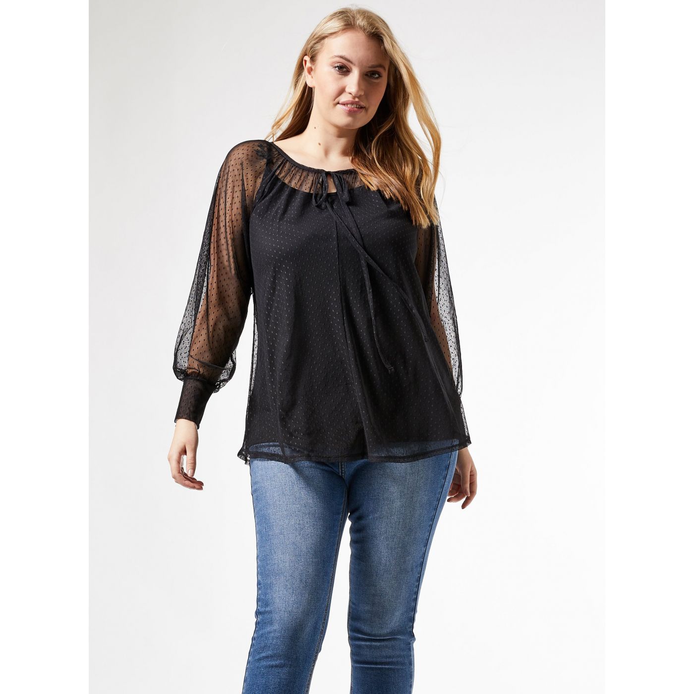Dorothy Perkins Curve Black Blouse