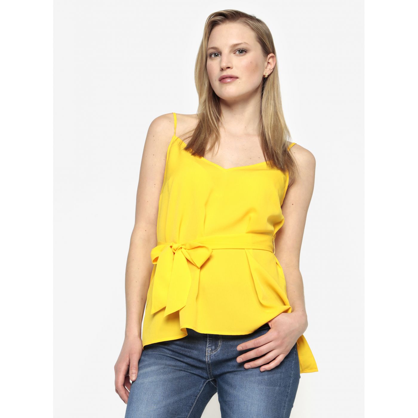 Yellow top with French Connection bow