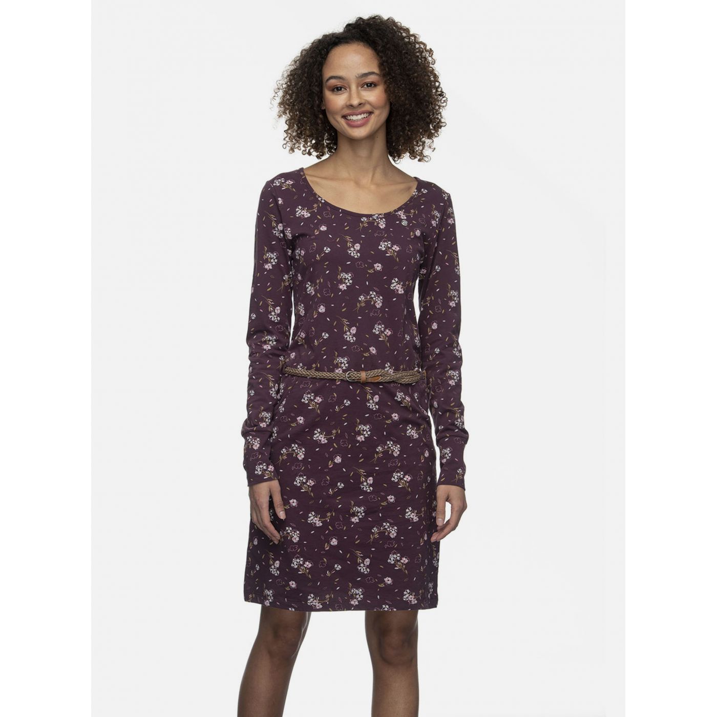 Burgundy Floral Ragwear Dress