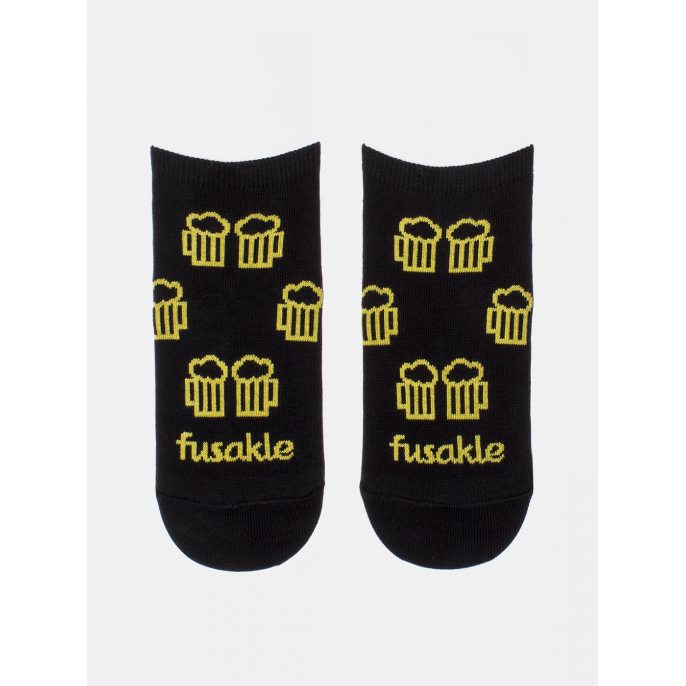 Black Patterned Ankle Socks Fusakle Cheers